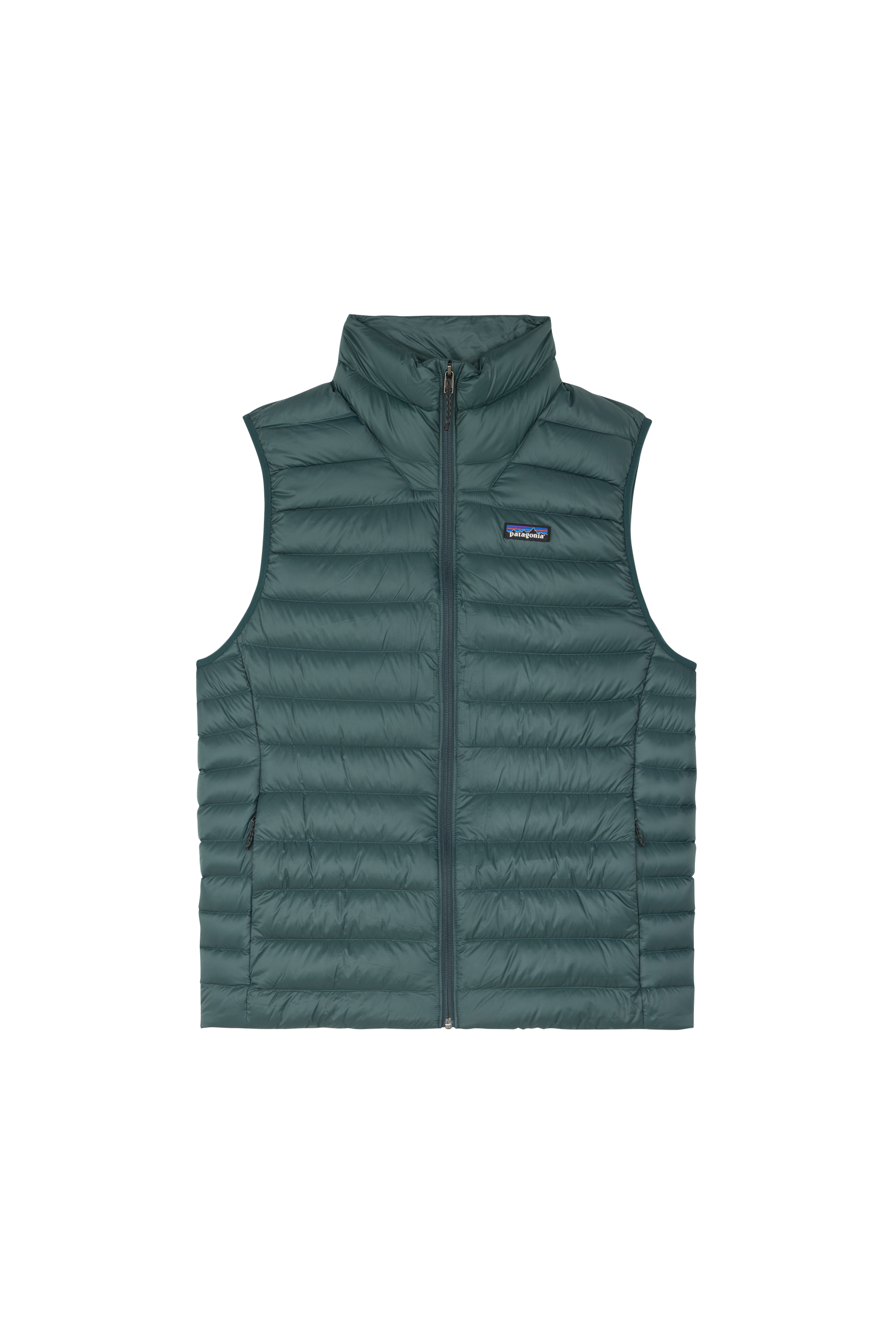 Lightweight quilted padded jacket with high neck Green
