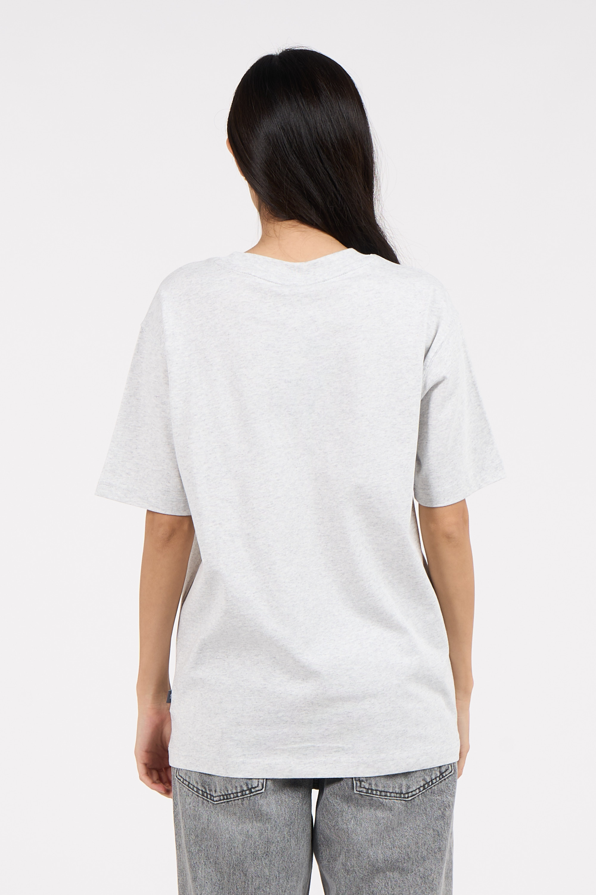 Regular-fit round-neck cotton T-shirt Grey
