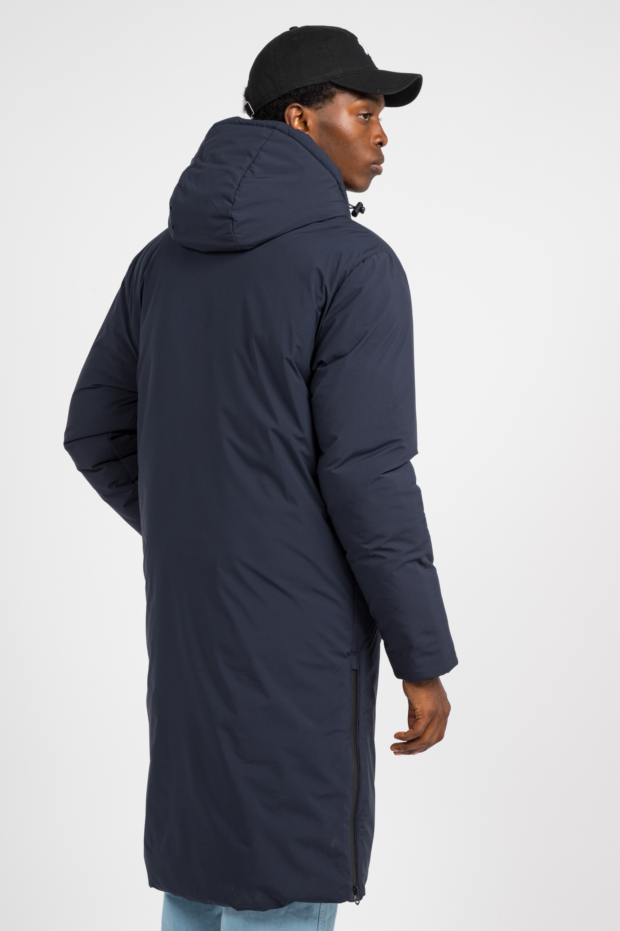 Lightweight quilted padded jacket with high neck Blue