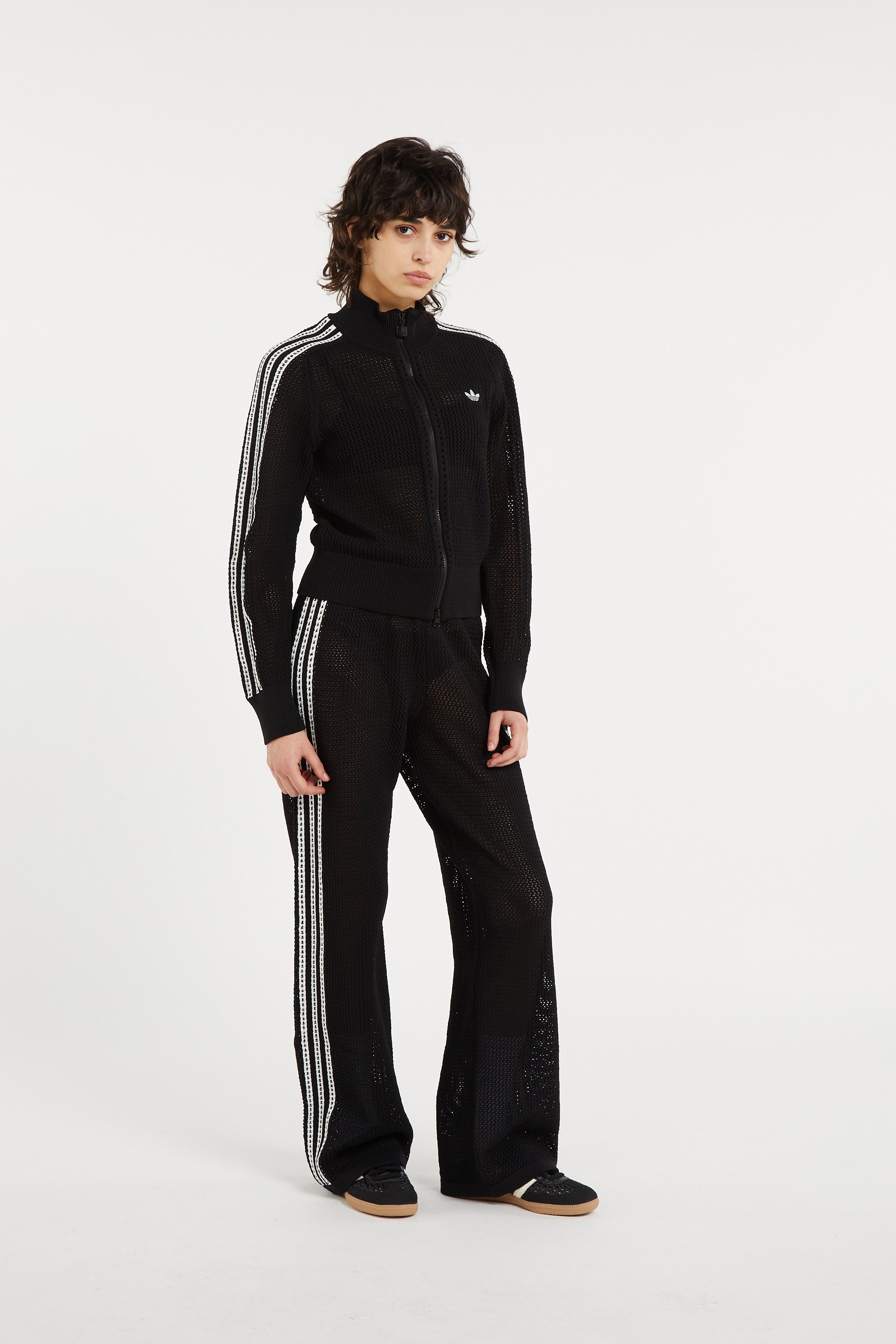 Veste de survêtement  ADIDAS Noir