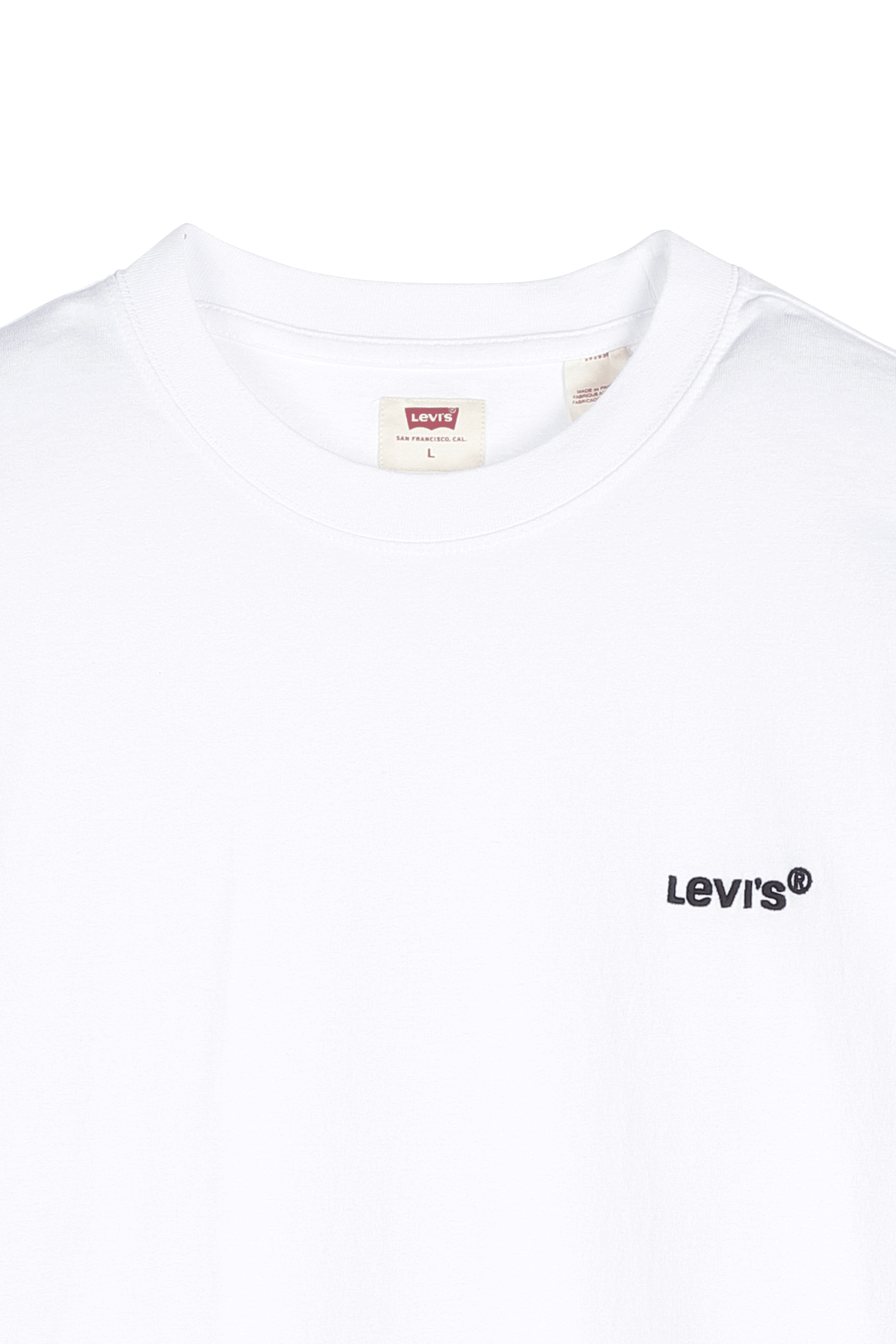 Tee-shirt col rond regular-fit avec logo brodé en coton Beige