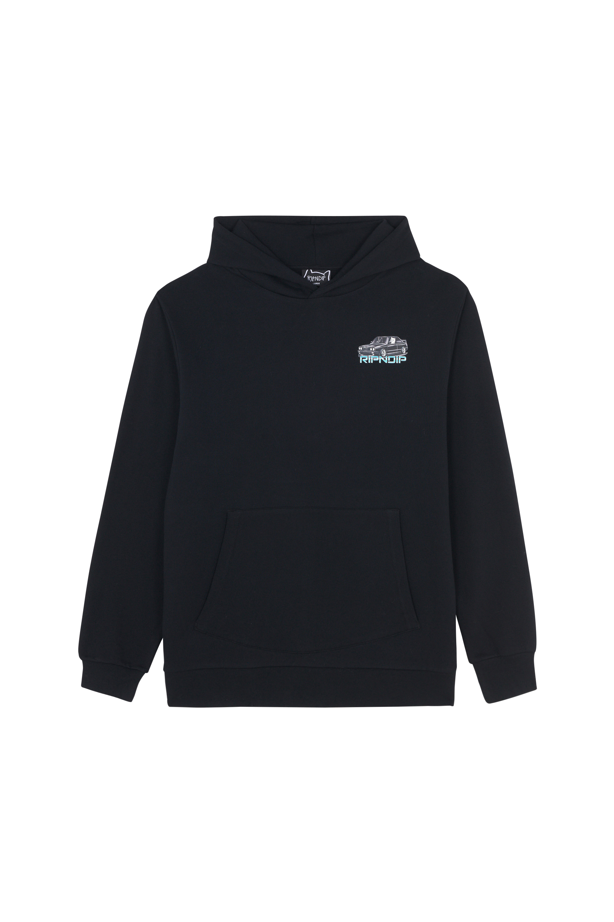 Regular-fit round-neck cotton T-shirt Black