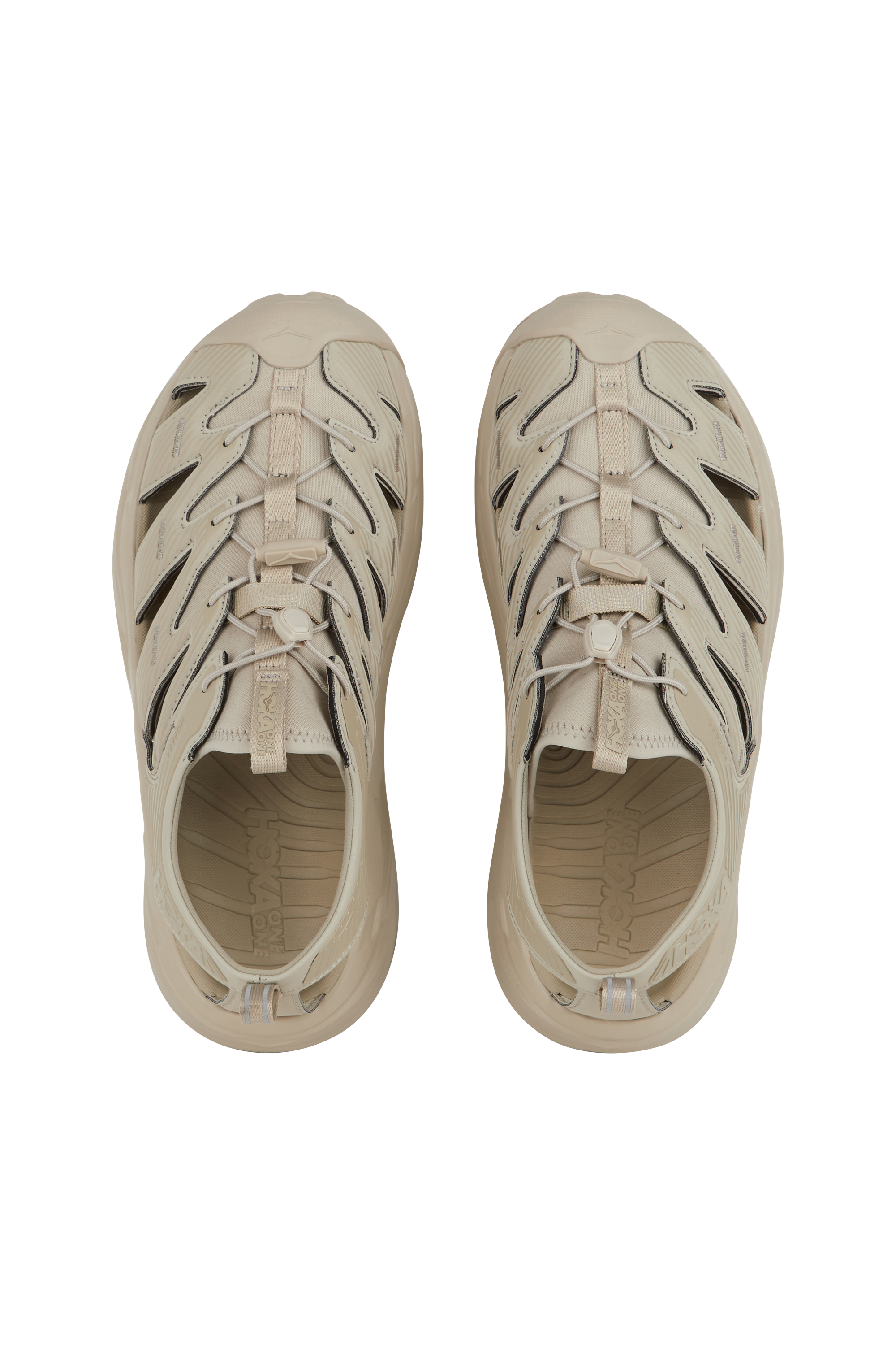 Flat furry sheepskin sandals Beige