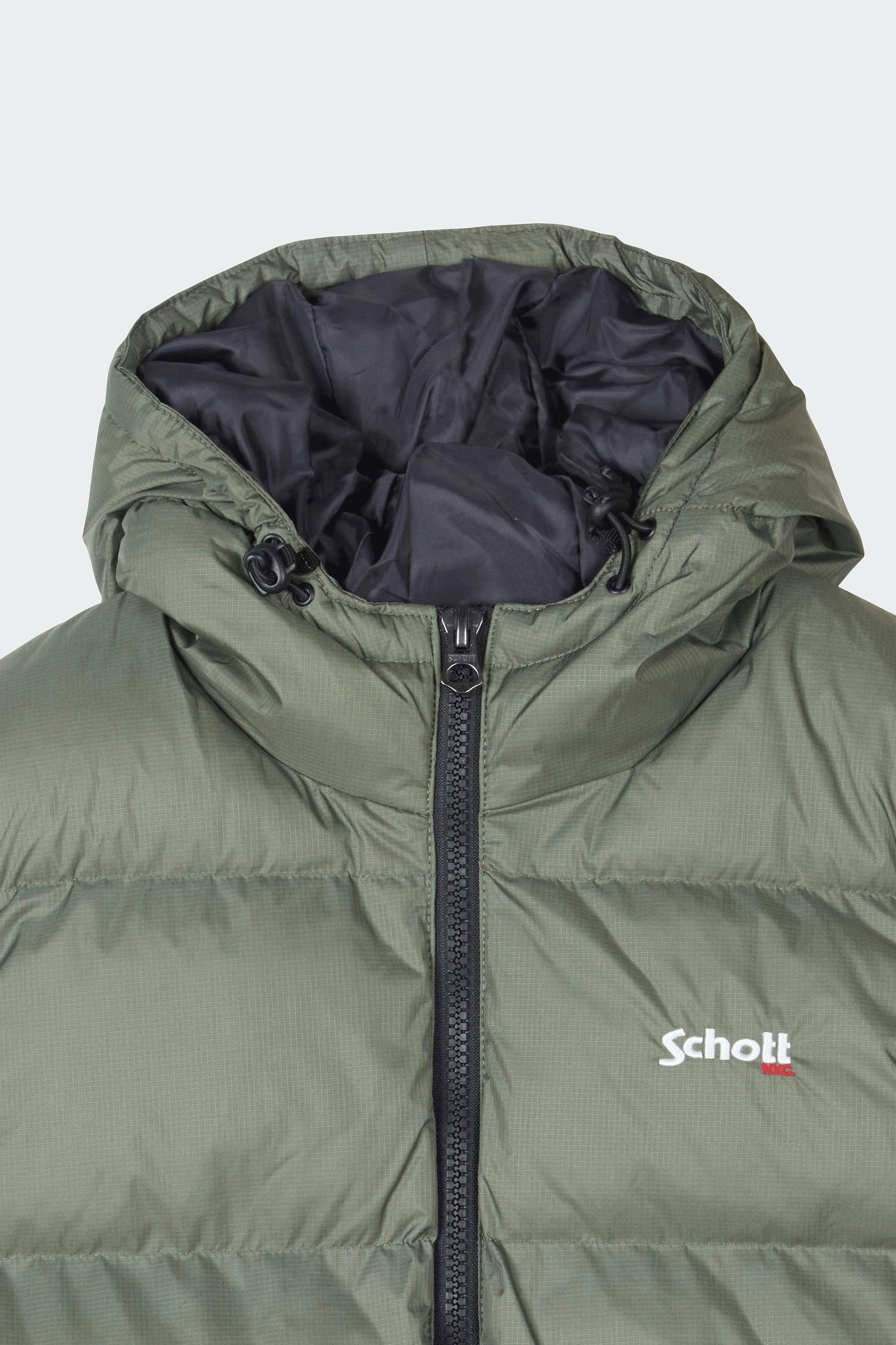 Sleeveless Puffer Jacket | Green by SCHOTT Sleeveless Puffer Jacket Green