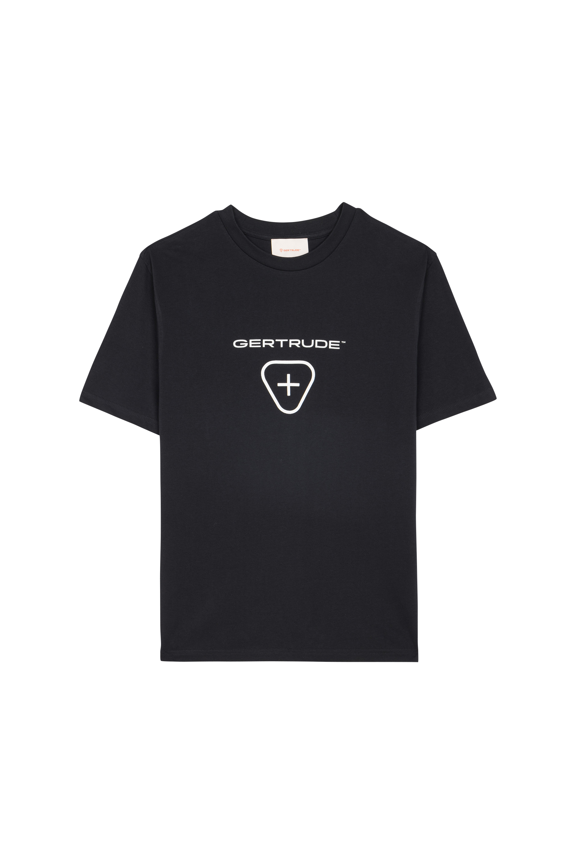 Regular-fit round-neck cotton T-shirt Black