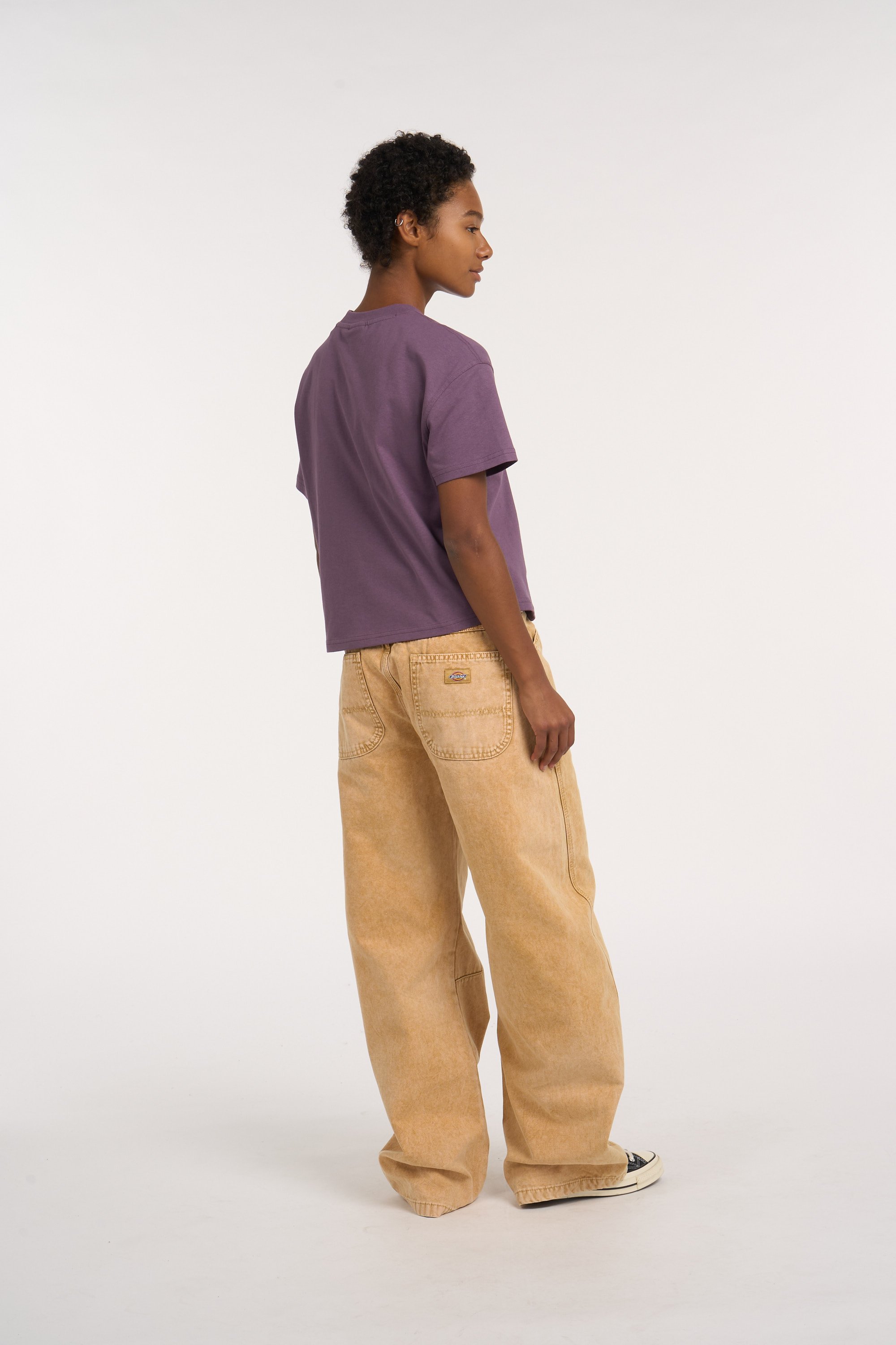Regular-fit round-neck cotton T-shirt | Purple DICKIES Women