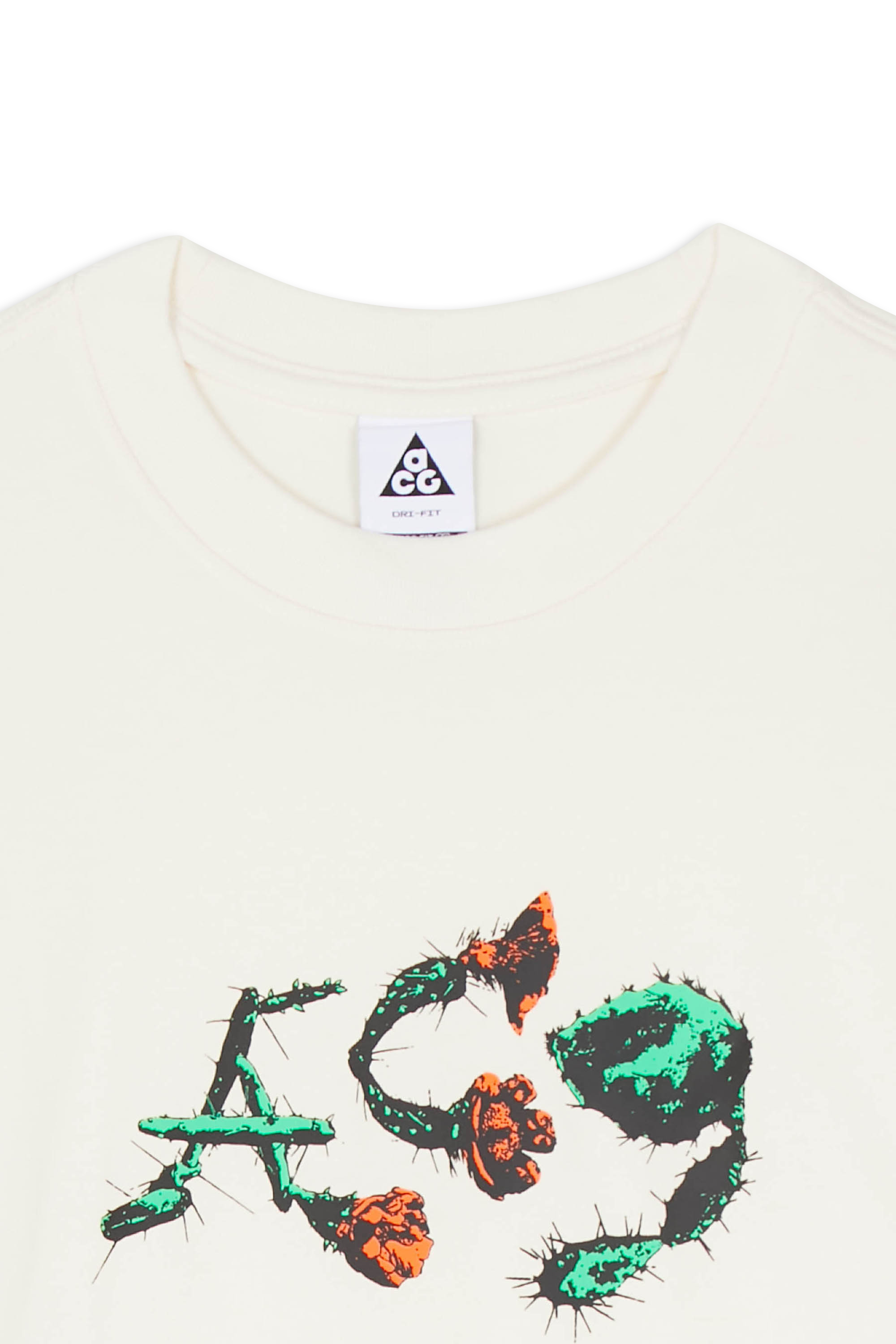 Regular-fit round-neck cotton T-shirt Beige