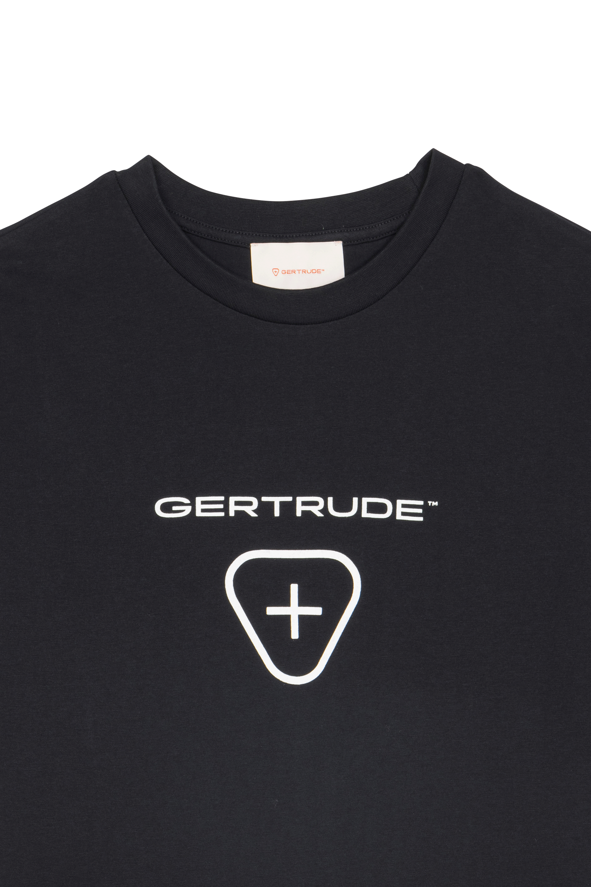 Regular-fit round-neck cotton T-shirt Black