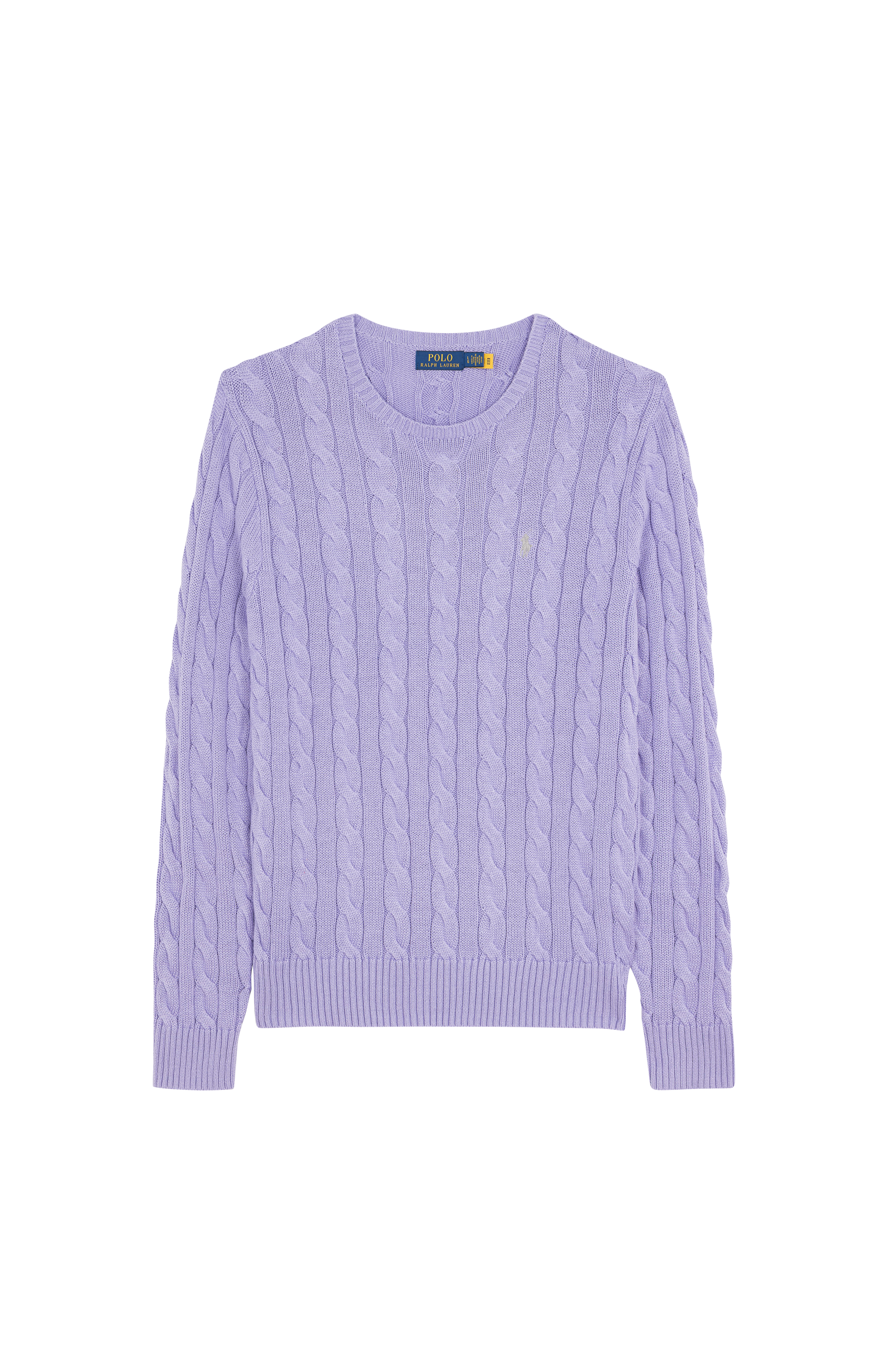 Pull droit col rond en coton Violet