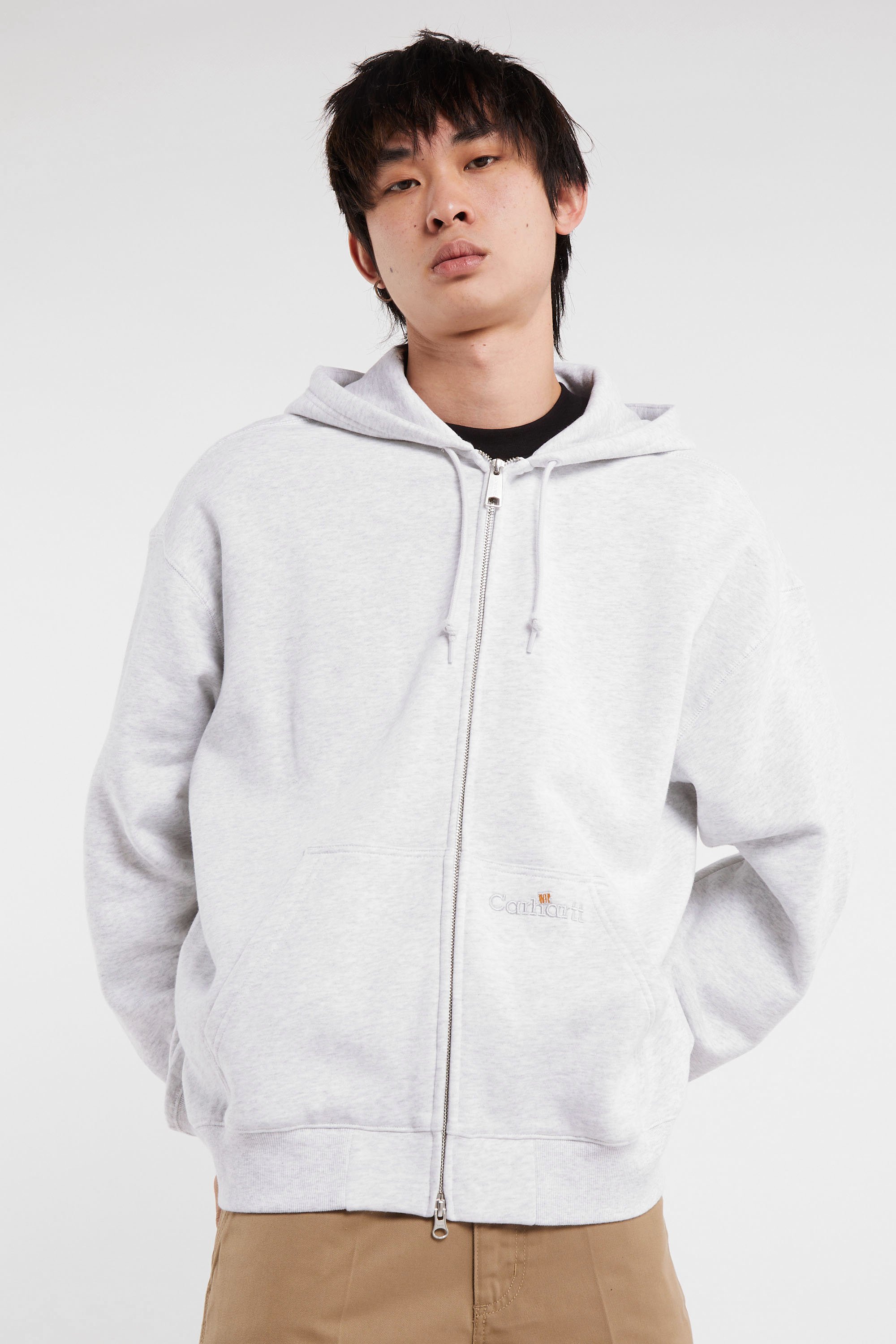 Hoodie zippé Gris