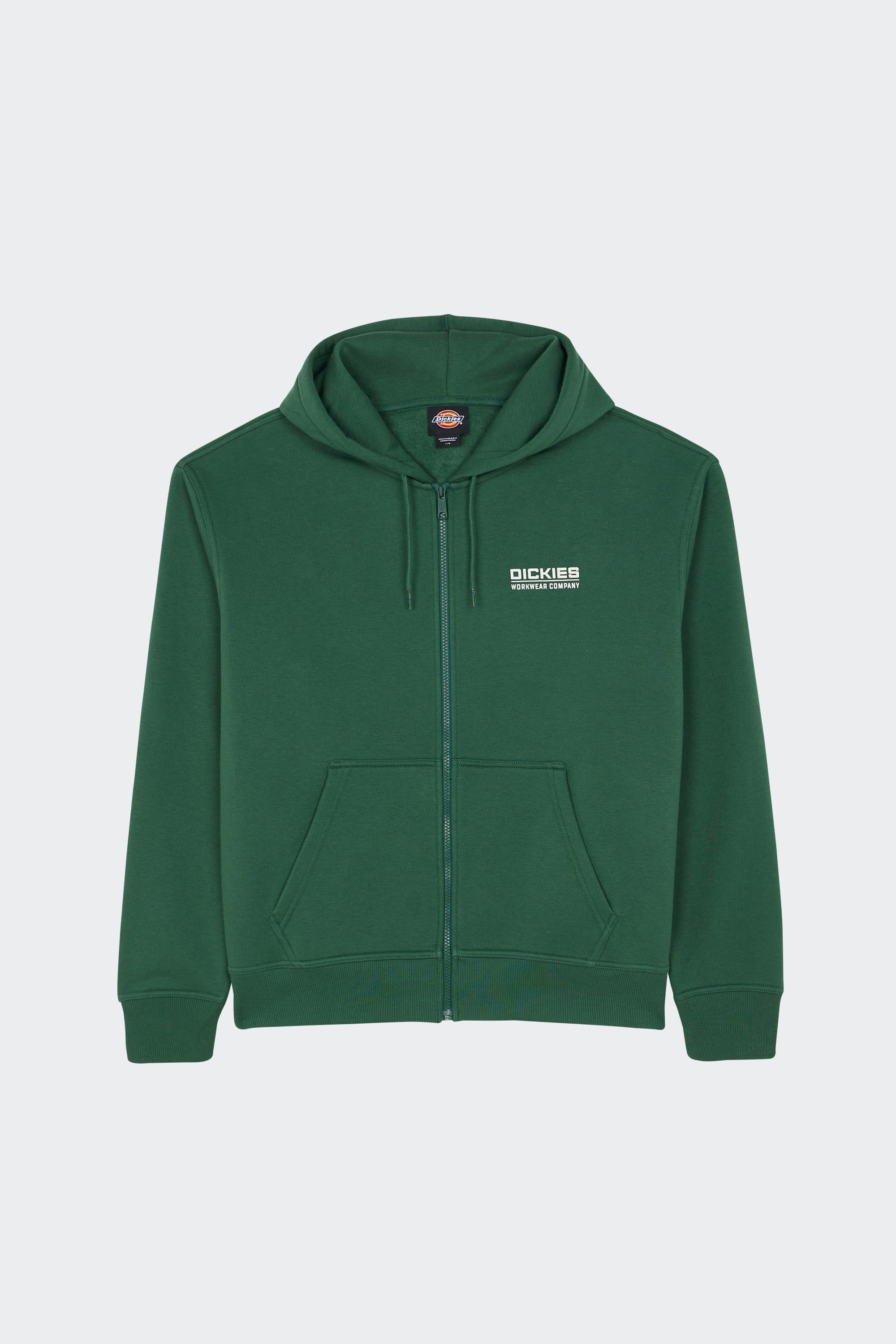 Regular-fit zip-up cotton-blend hoodie with Pony Player | Green by DICKIES Regular-fit zip-up cotton-blend hoodie with Pony Player Green