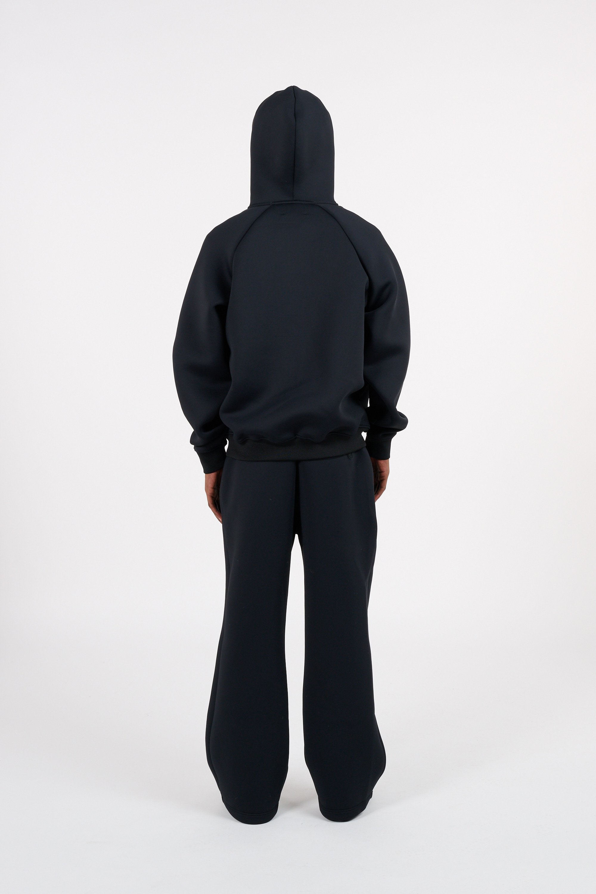 Zippered hoodie Black