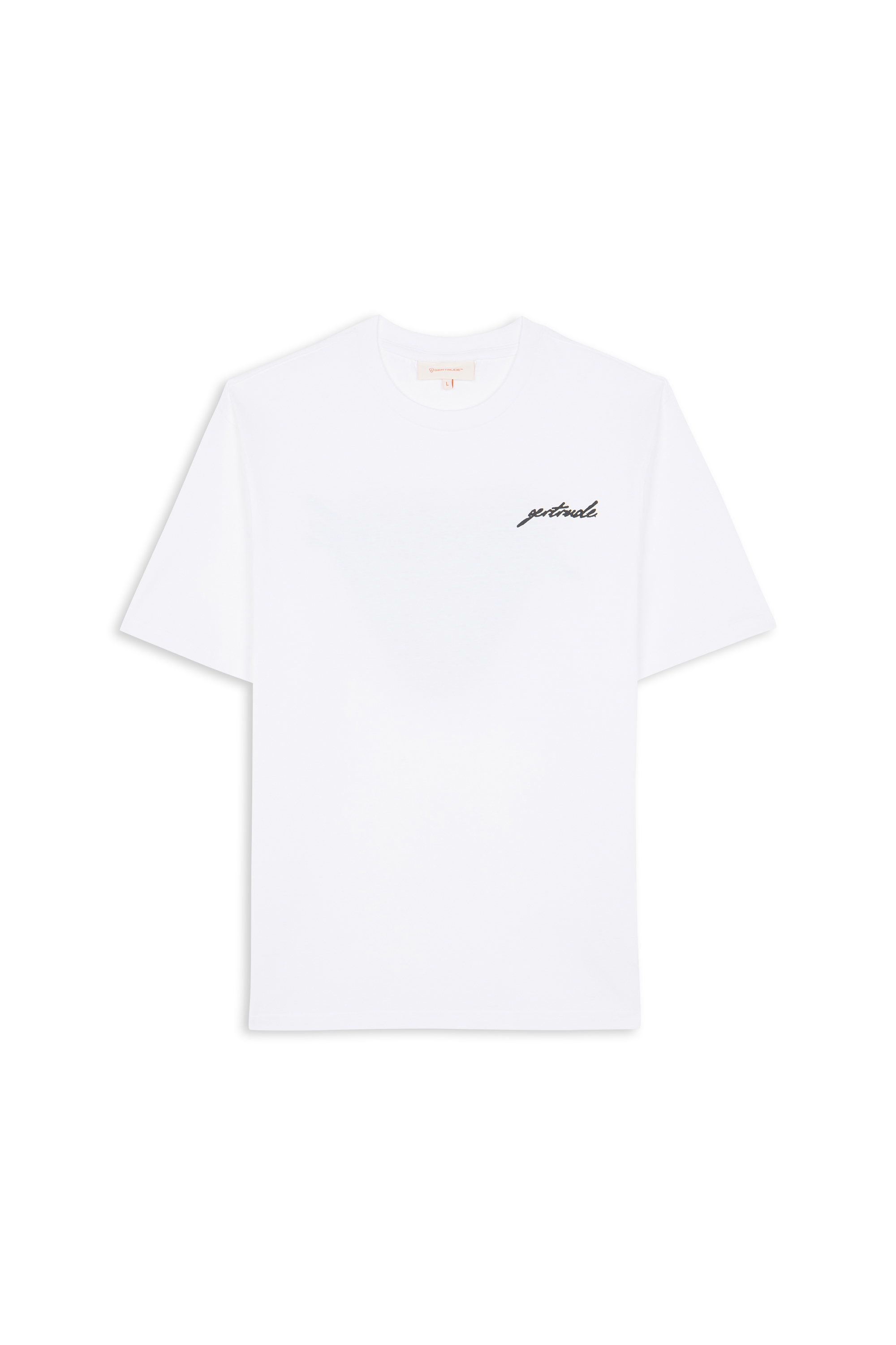 Regular-fit round-neck cotton T-shirt GERTRUDE White