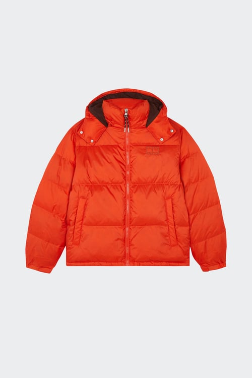 TOMMY JEANS Lightweight quilted padded jacket with high neck Orange