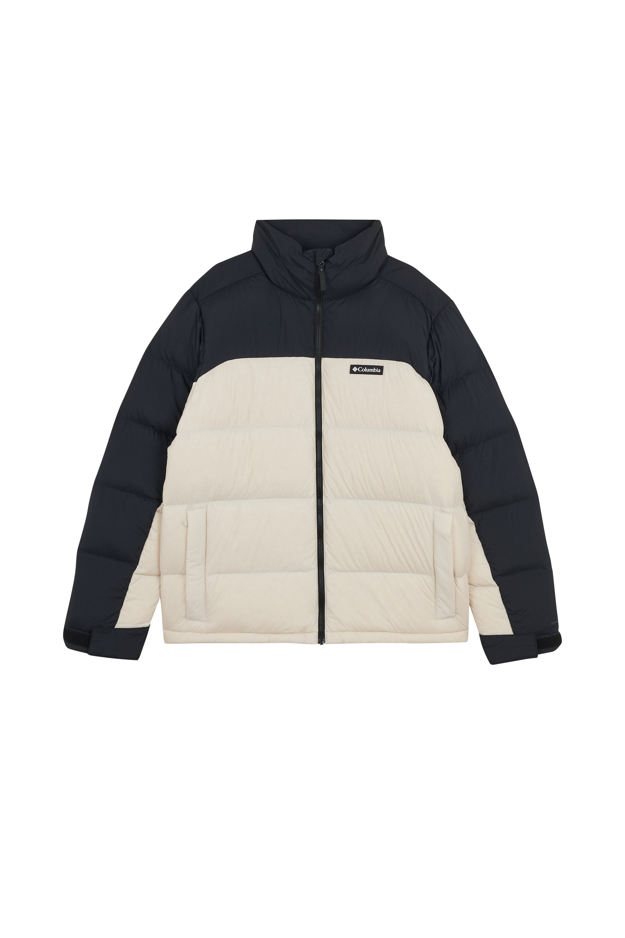 Lightweight quilted padded jacket with high neck Brown