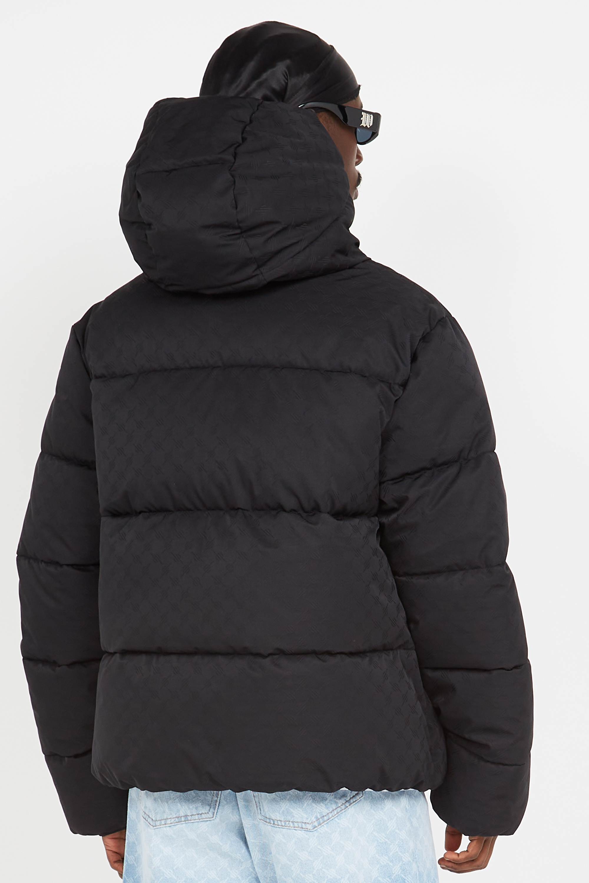 Lightweight quilted padded jacket with high neck Black