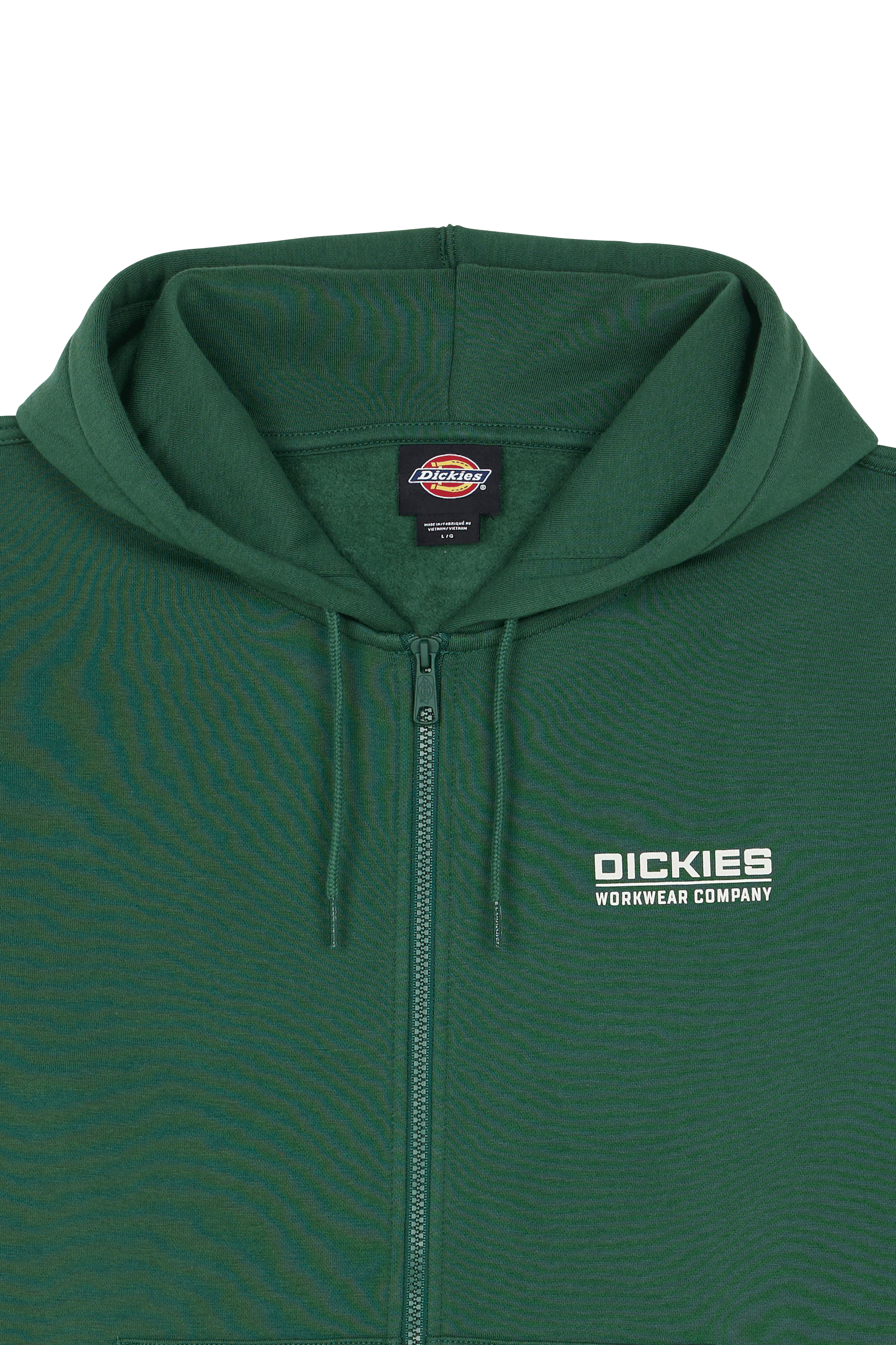 Regular-fit zip-up cotton-blend hoodie with Pony Player Green