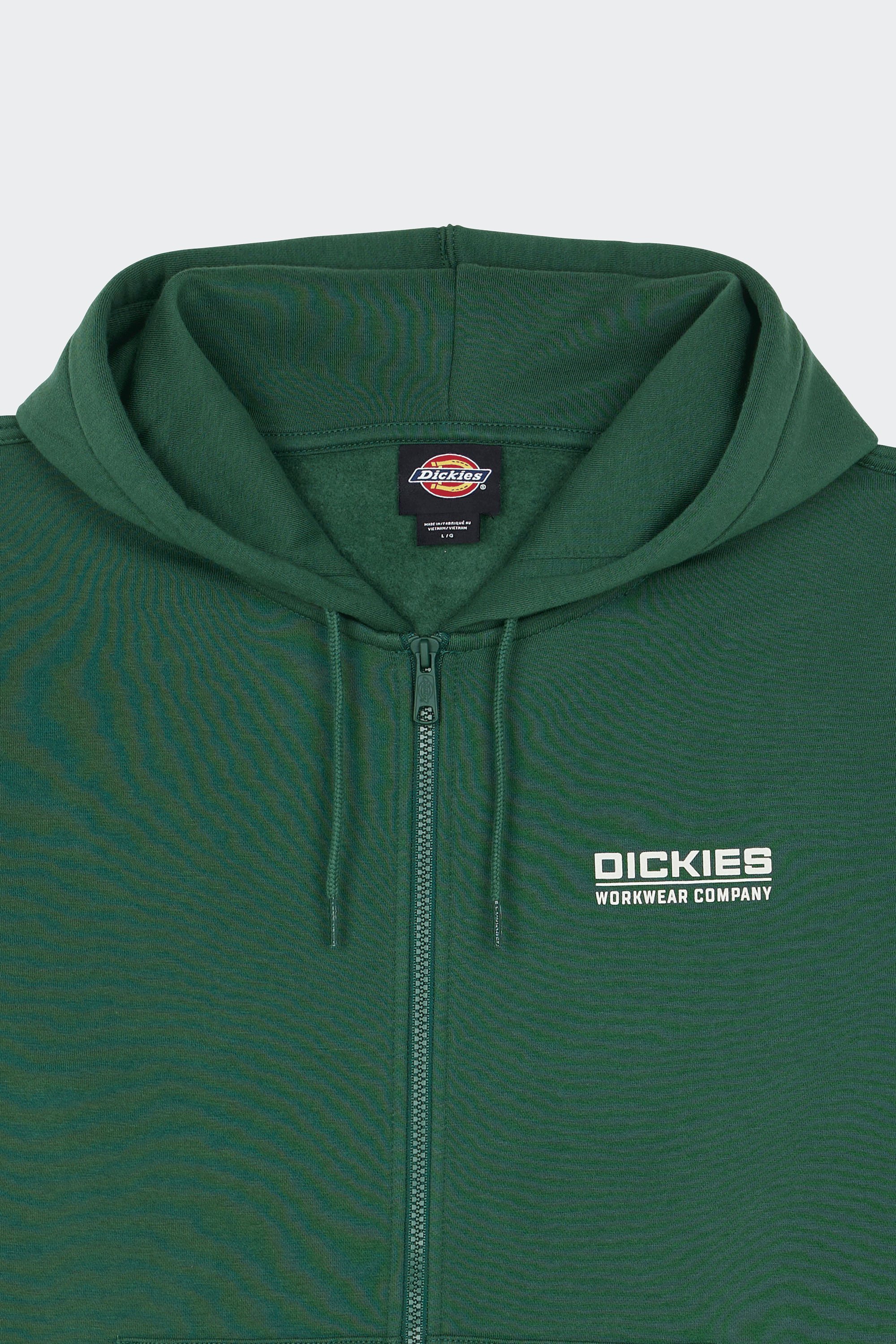 Regular-fit zip-up cotton-blend hoodie with Pony Player | Green by DICKIES Regular-fit zip-up cotton-blend hoodie with Pony Player Green