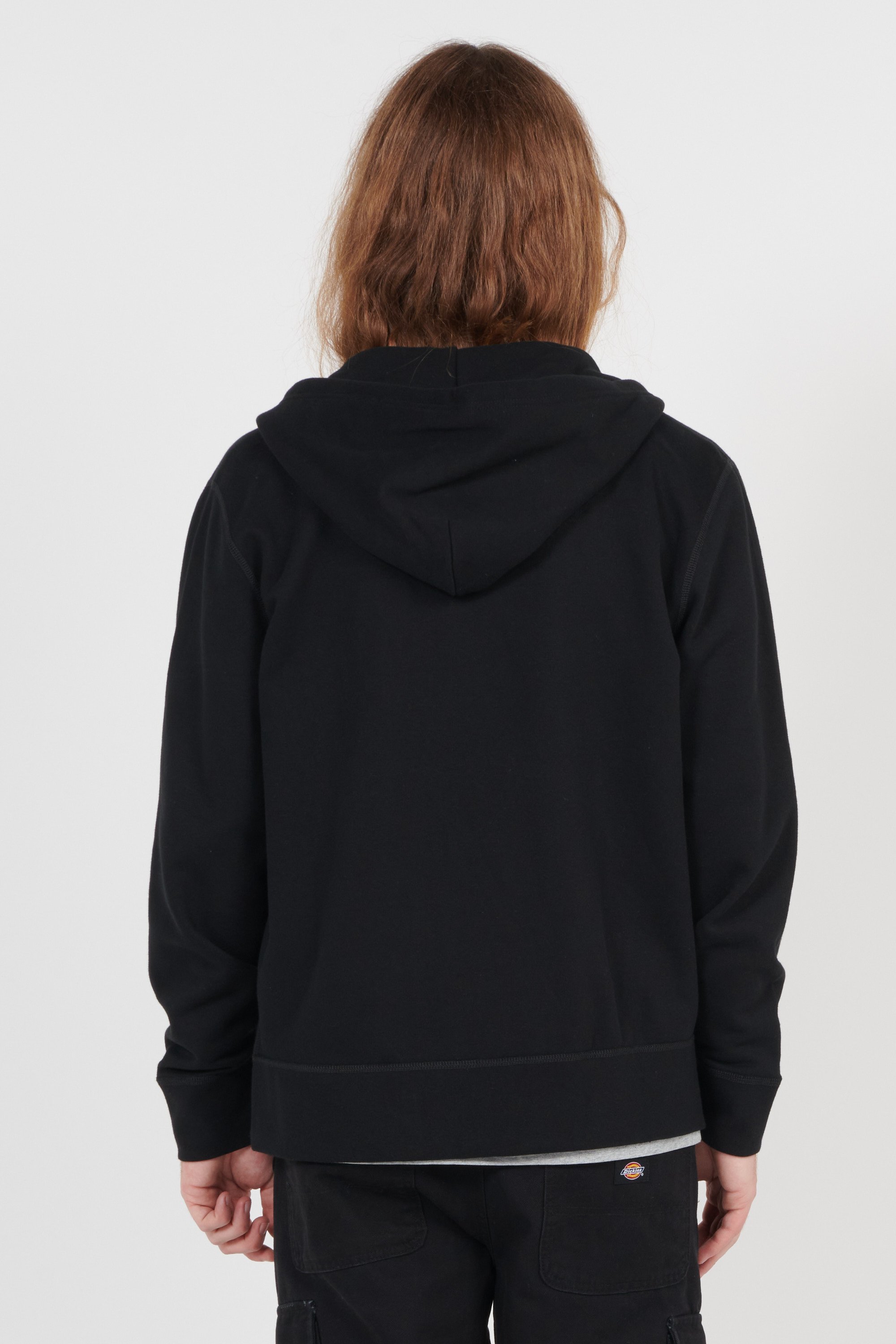 Zippered hoodie Black