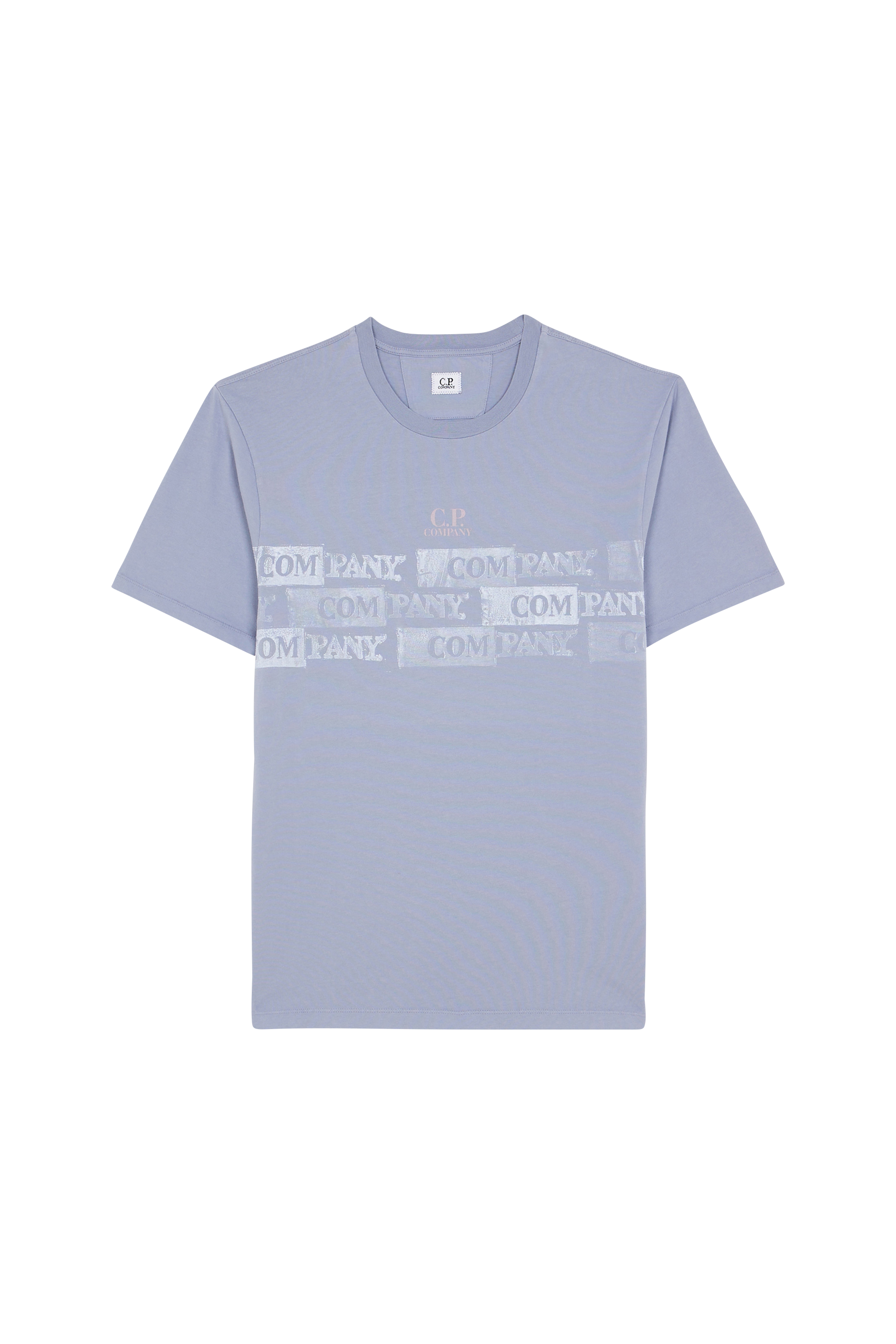 Regular-fit round-neck cotton T-shirt Blue