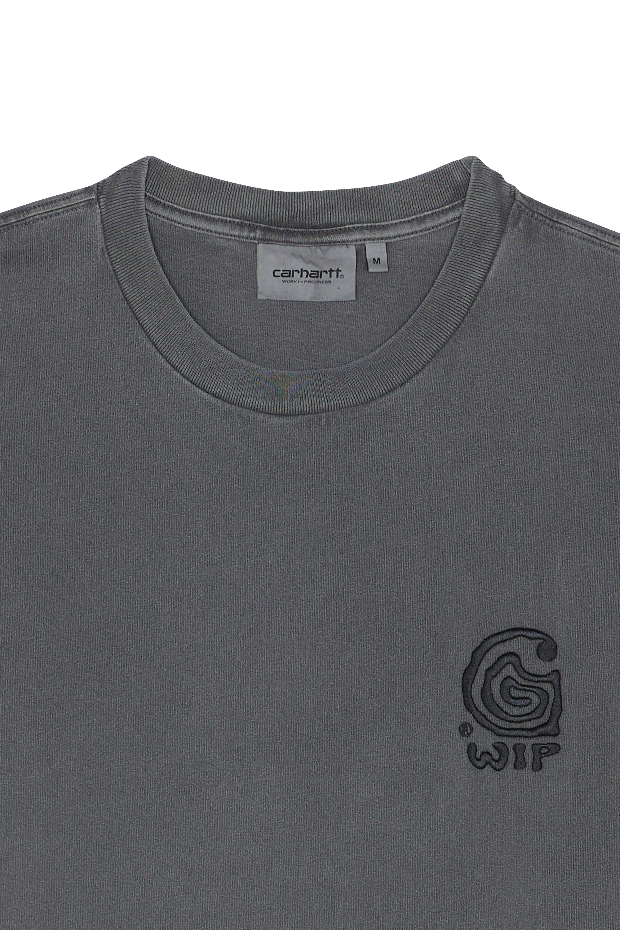 Regular-fit round-neck cotton T-shirt Black