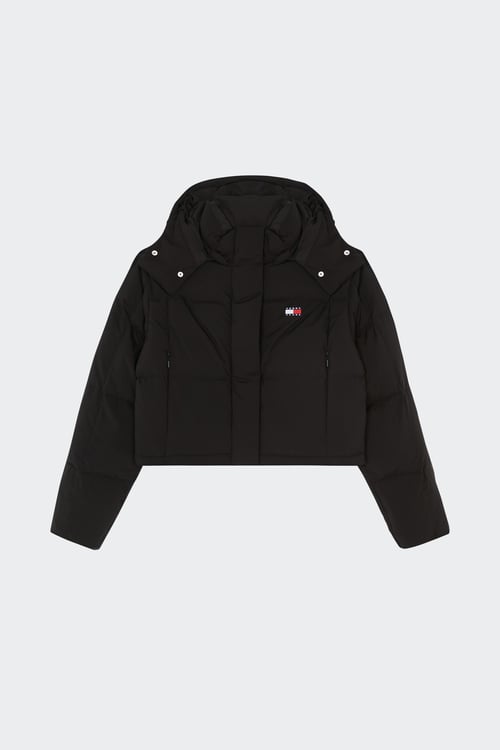 TOMMY JEANS Lightweight quilted padded jacket with high neck Black