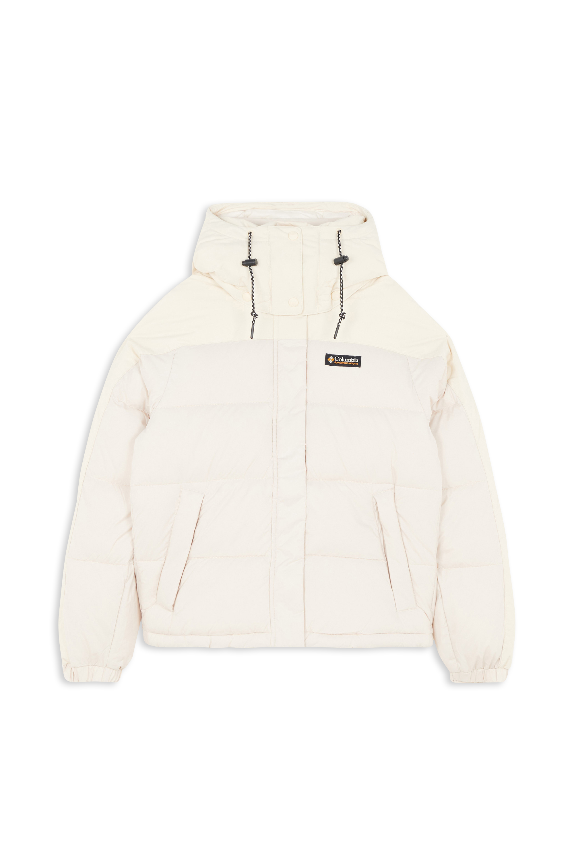 Lightweight quilted padded jacket with high neck White