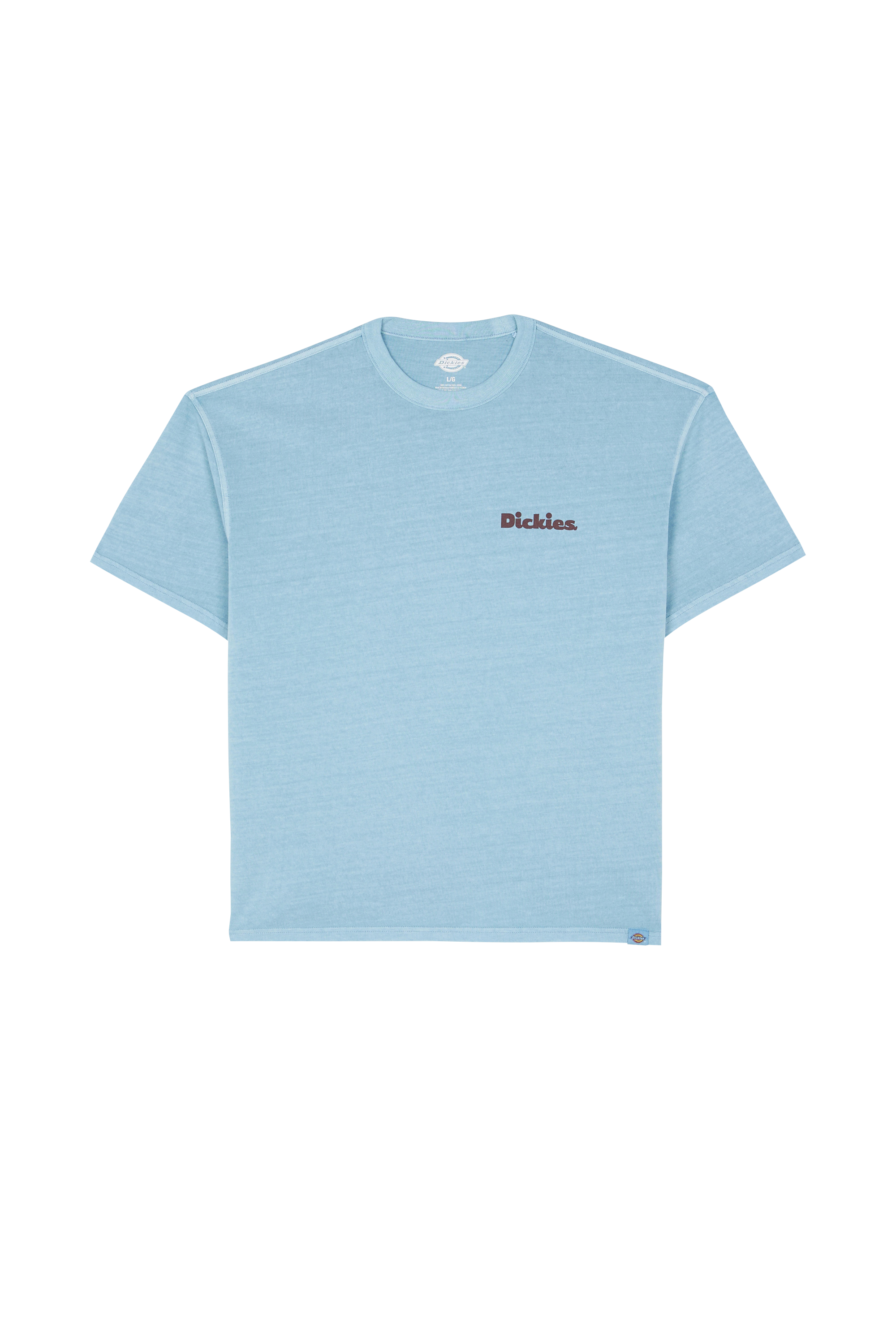 Regular-fit round-neck cotton T-shirt Blue