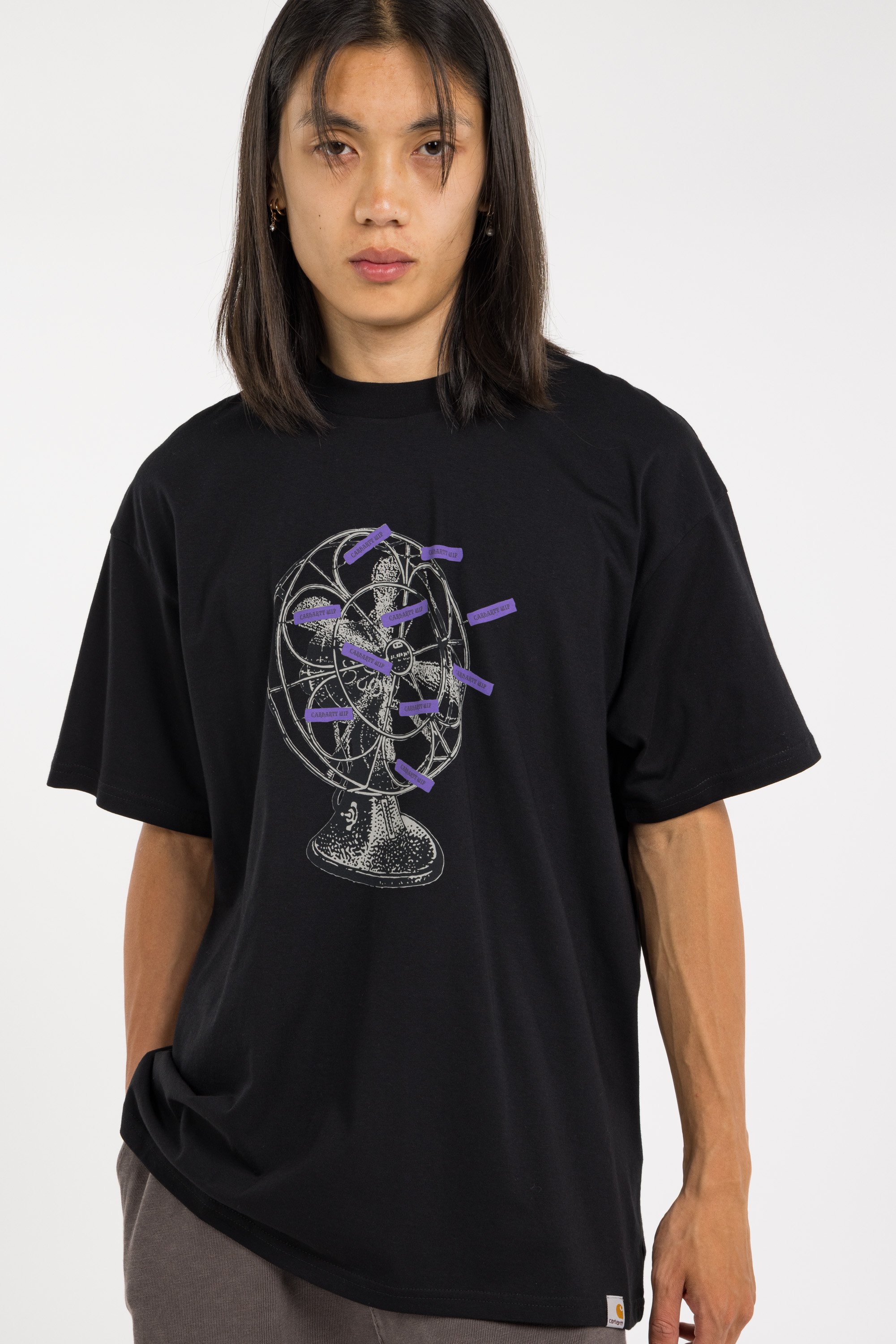 Regular-fit round-neck cotton T-shirt | Black CARHARTT WIP Men