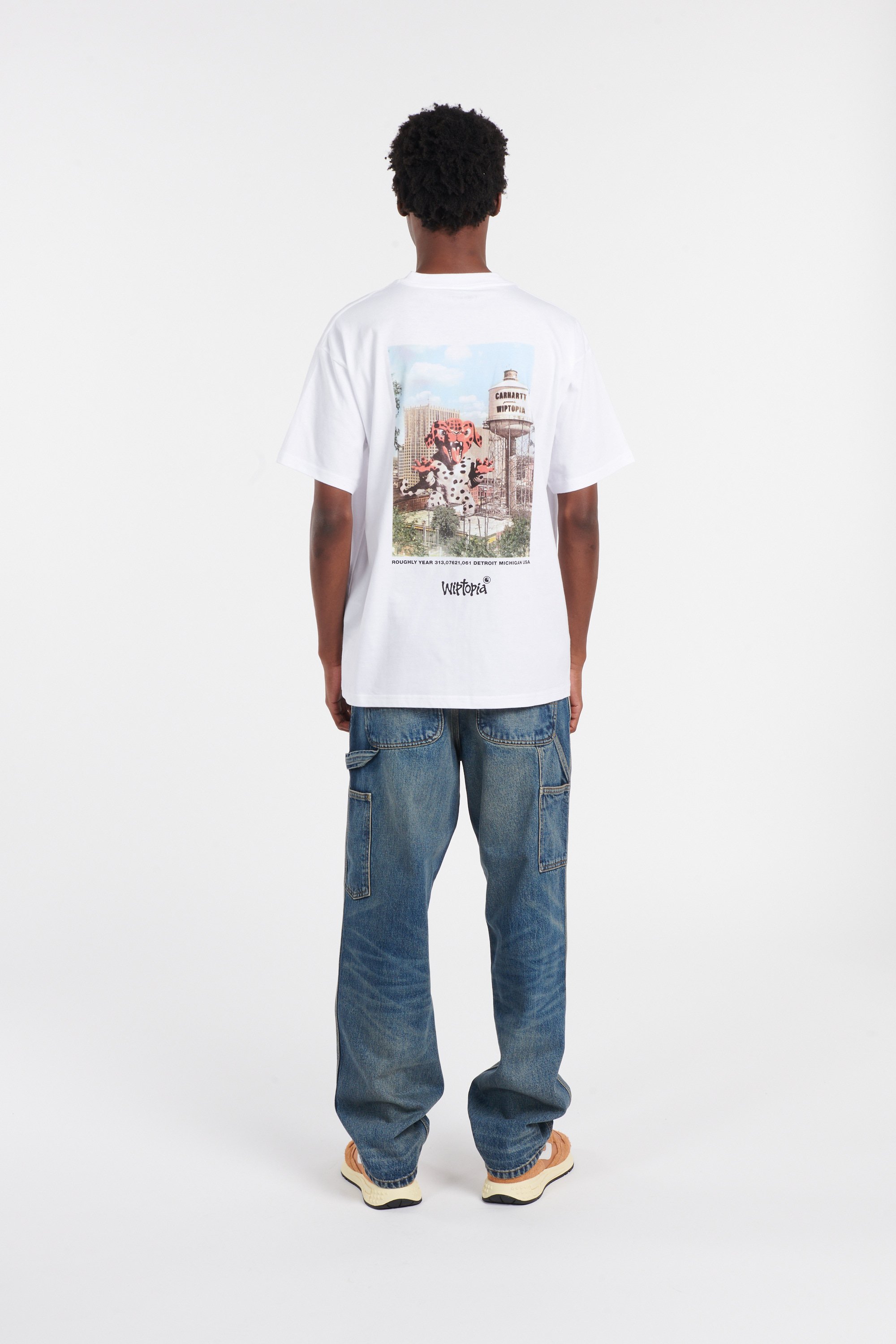 Regular-fit round-neck cotton T-shirt | White by CARHARTT WIP Regular-fit round-neck cotton T-shirt White
