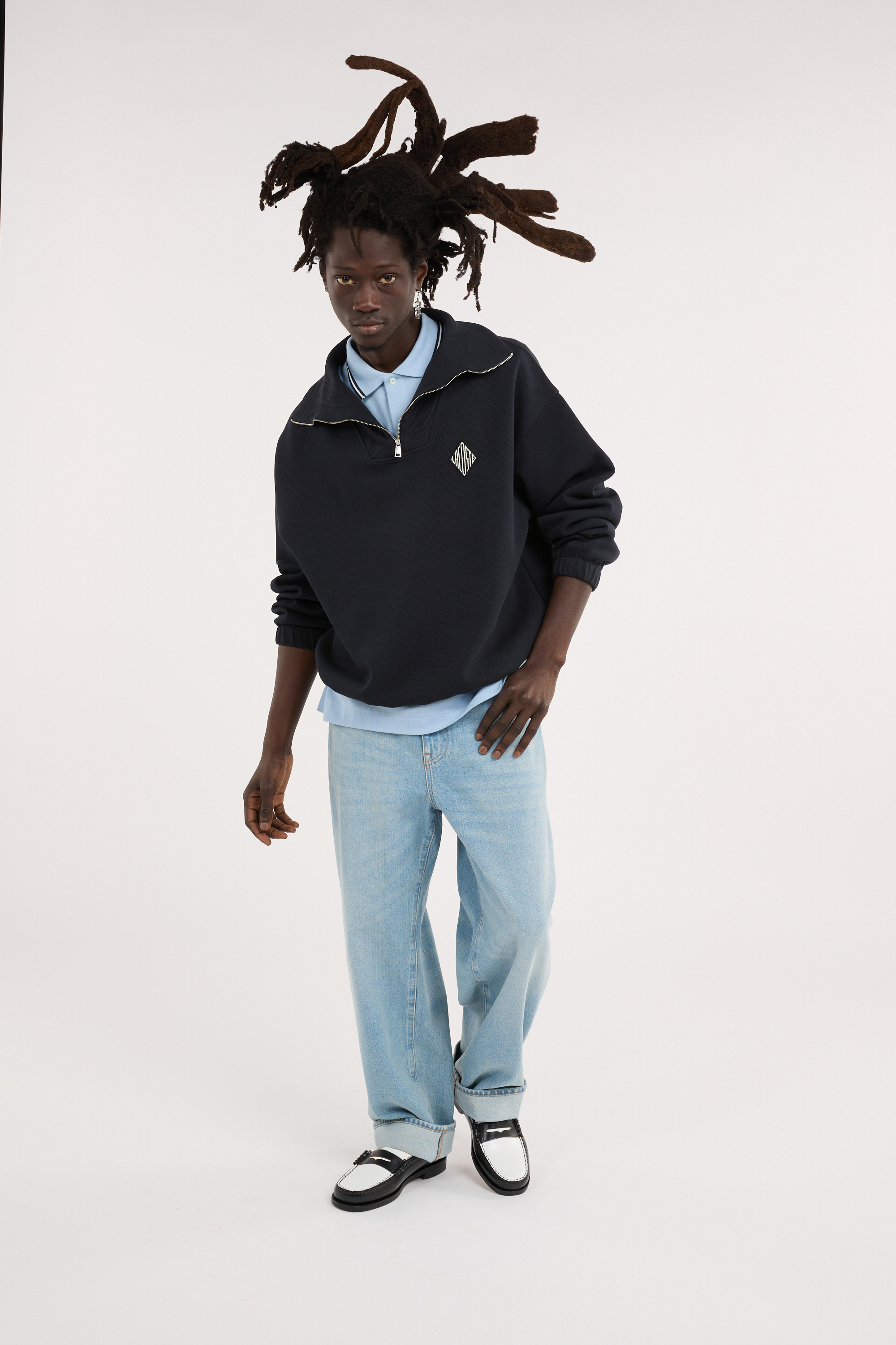 Leather deck shoes multi