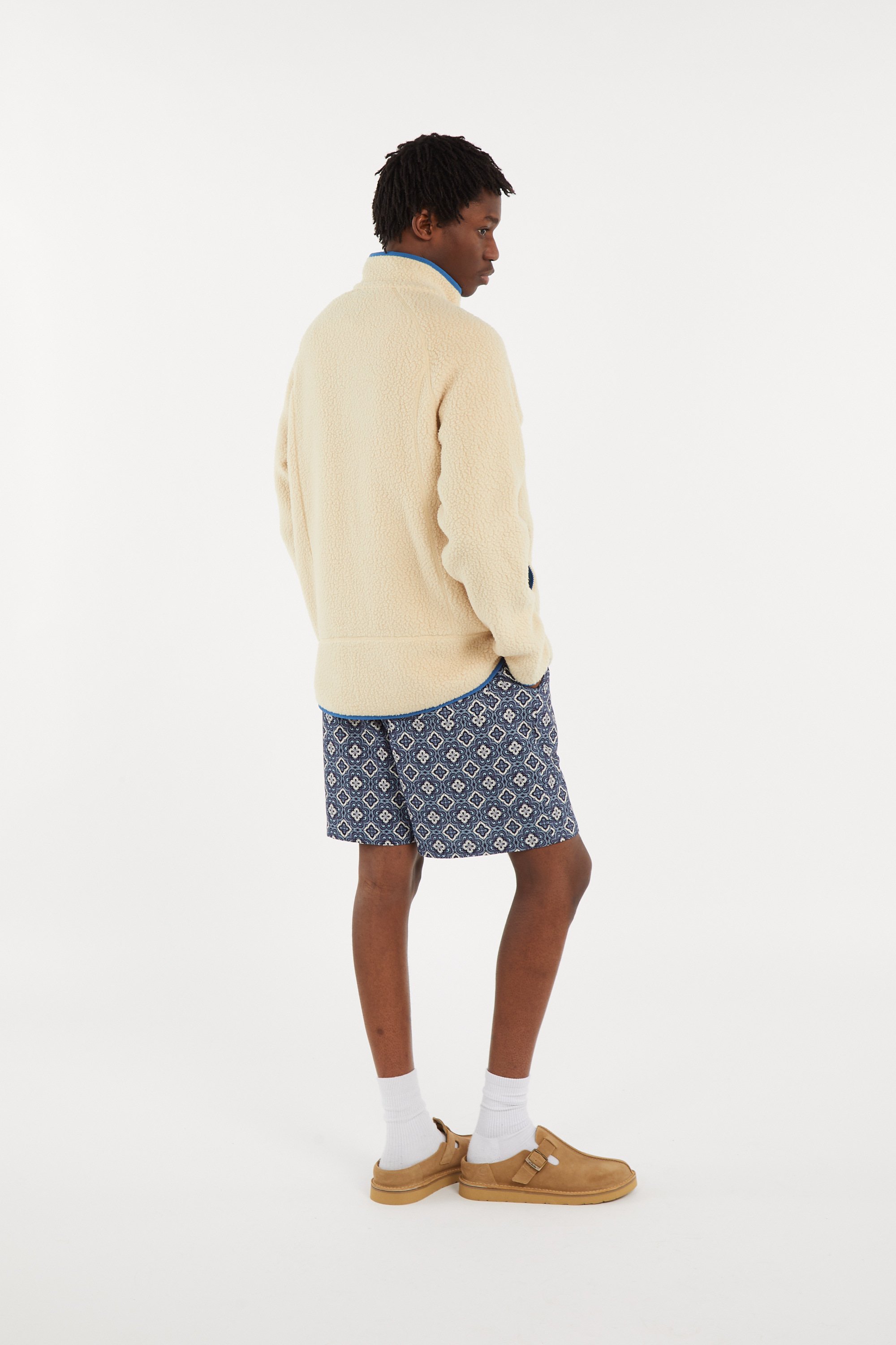 Polaire droit col montant  Beige