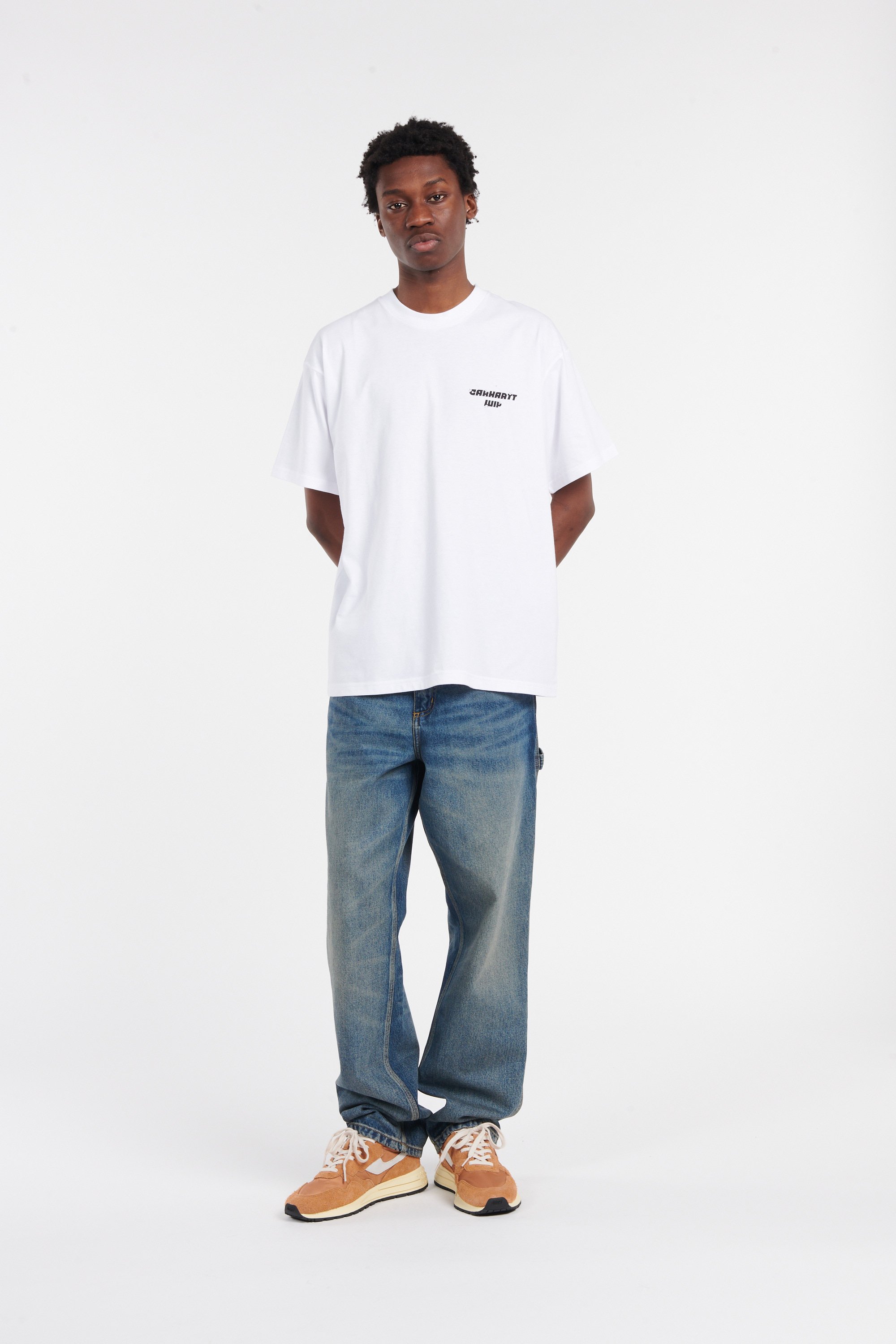 Regular-fit round-neck cotton T-shirt | White by CARHARTT WIP Regular-fit round-neck cotton T-shirt White
