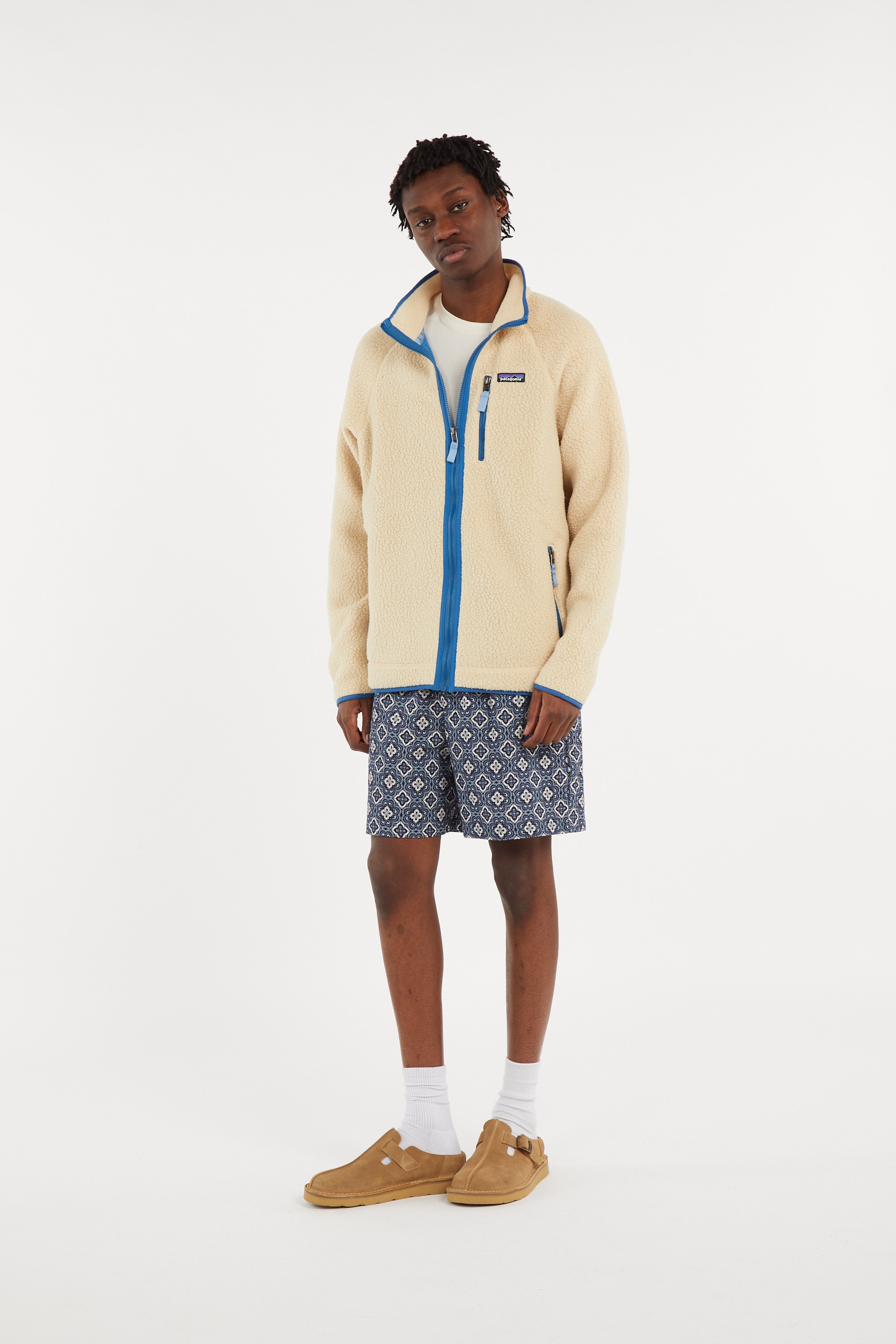 Polaire droit col montant  PATAGONIA Beige