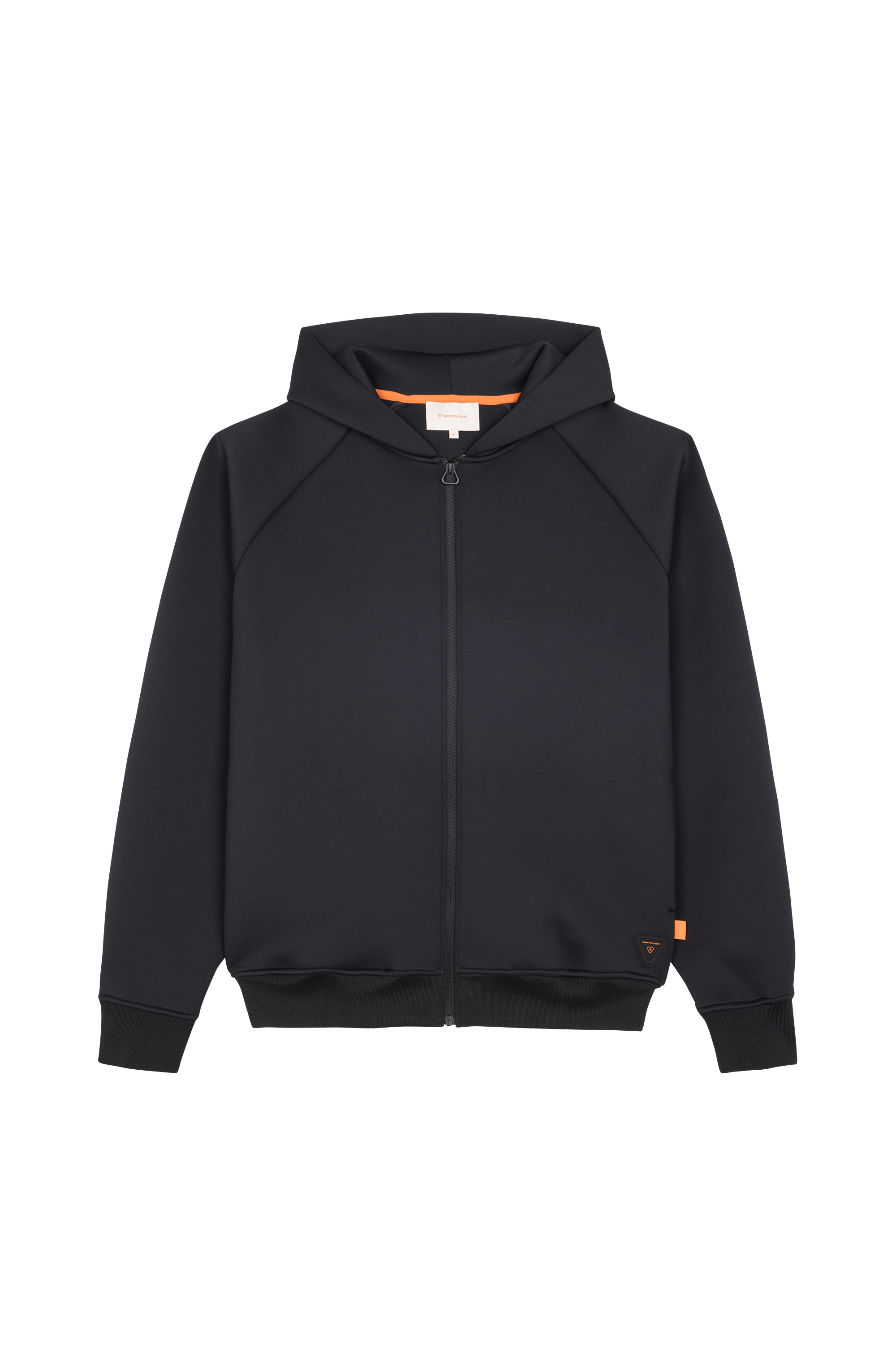 Regular-fit zip-up cotton-blend hoodie with Pony Player Black