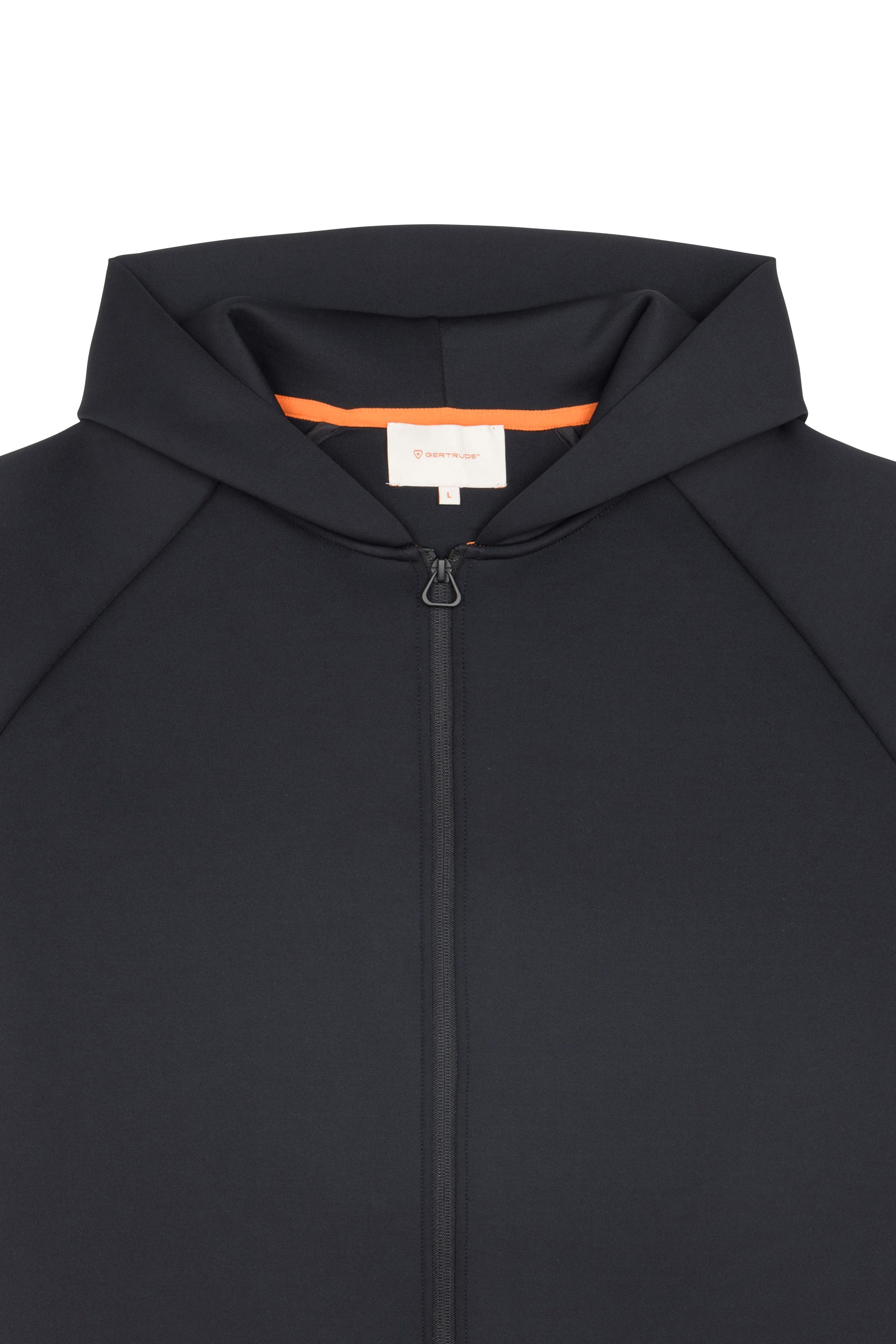 Regular-fit zip-up cotton-blend hoodie with Pony Player Black