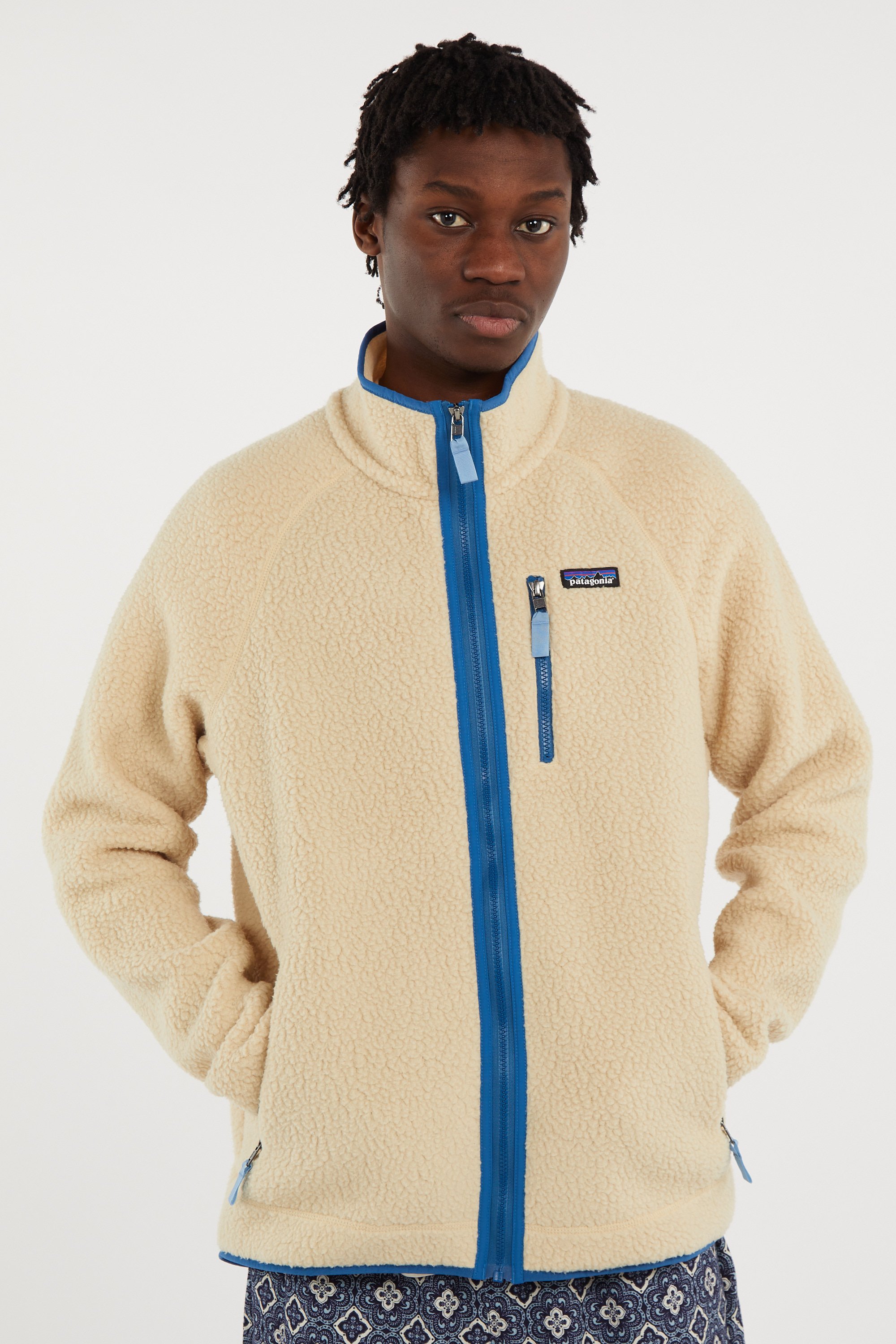 Polaire droit col montant  Beige